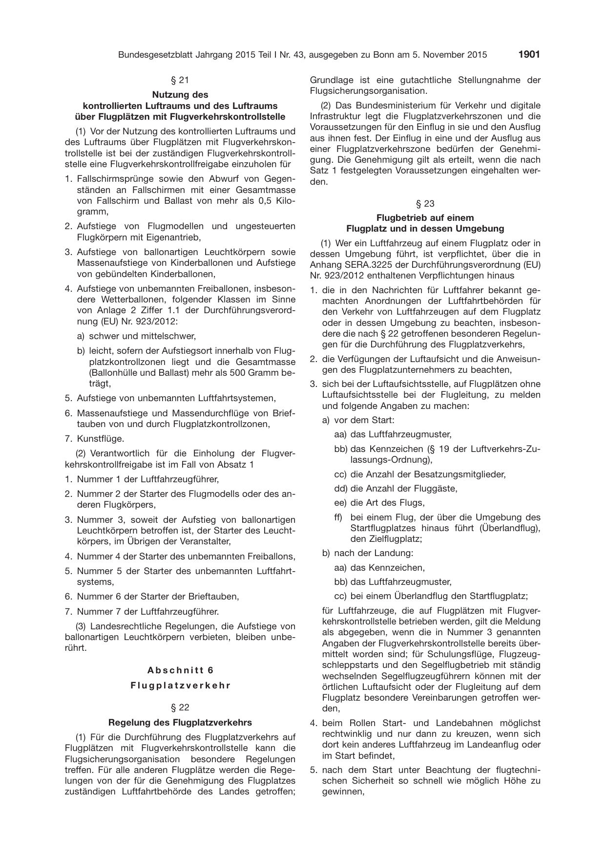 BGBl. 2015, Seite 1901 — Originalseite als Abbildung