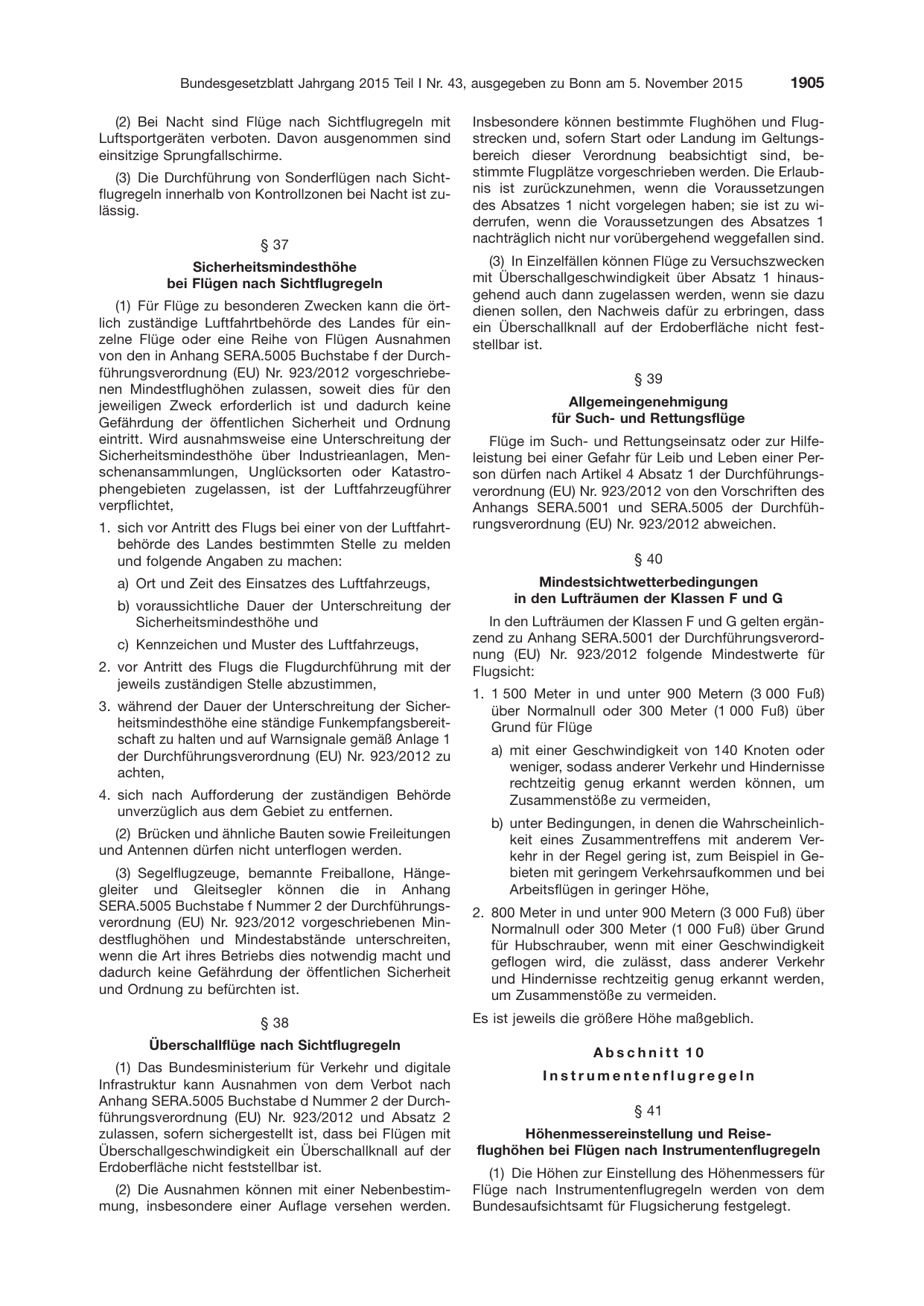 BGBl. 2015, Seite 1905 — Originalseite als Abbildung