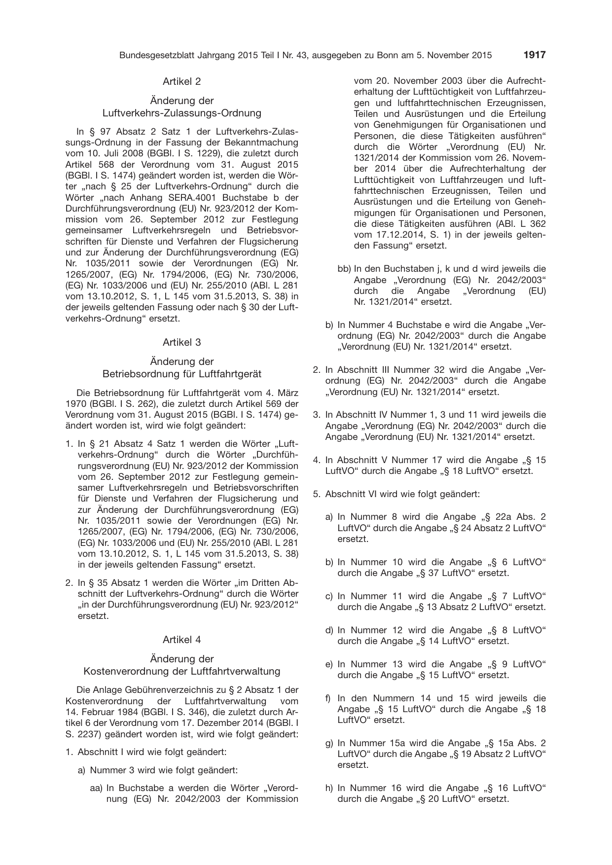 BGBl. 2015, Seite 1917 — Originalseite als Abbildung