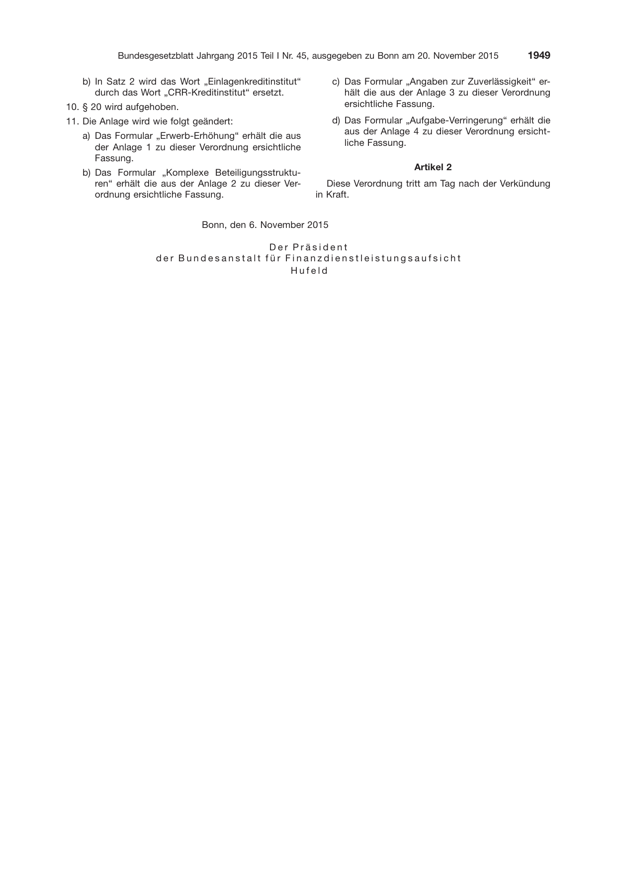 BGBl. 2015, Seite 1949 — Originalseite als Abbildung
