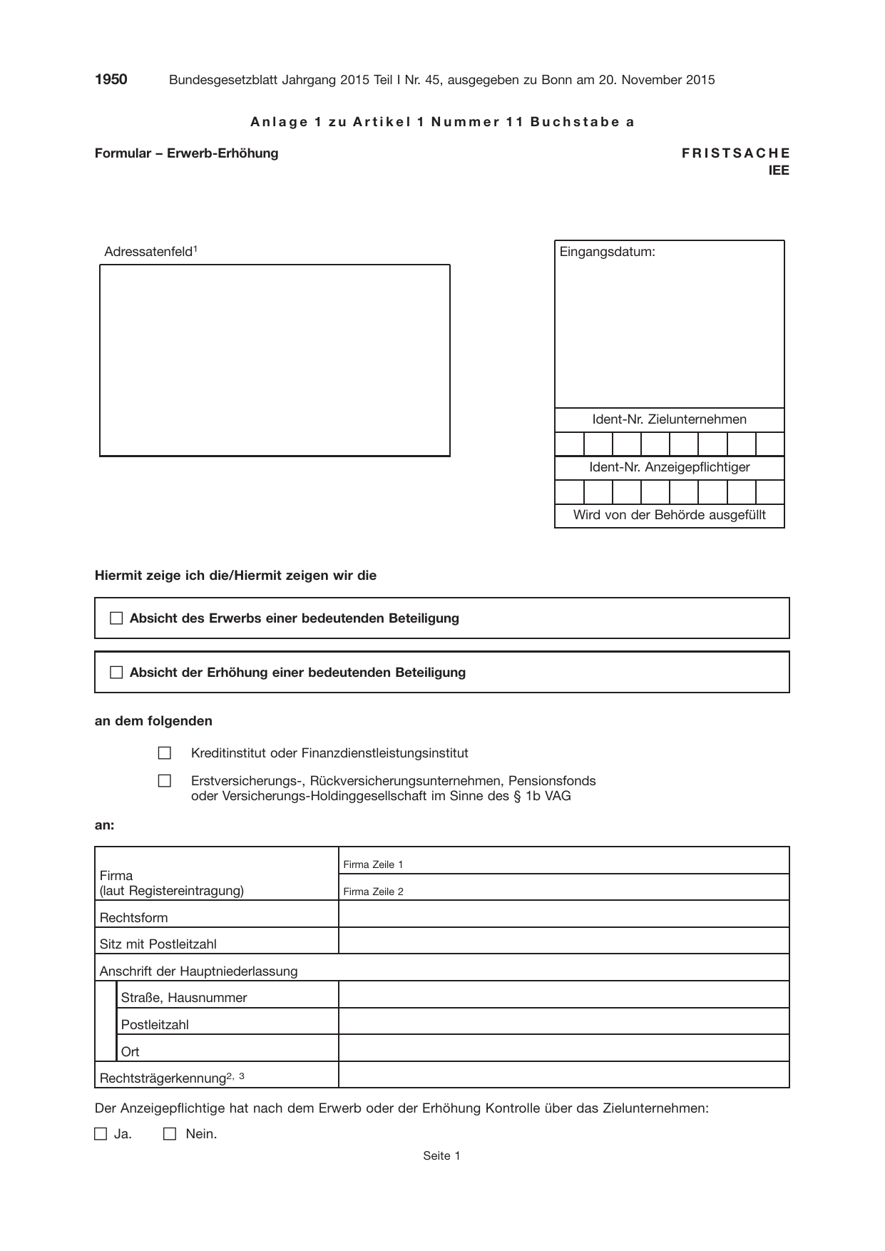 BGBl. 2015, Seite 1950 — Originalseite als Abbildung