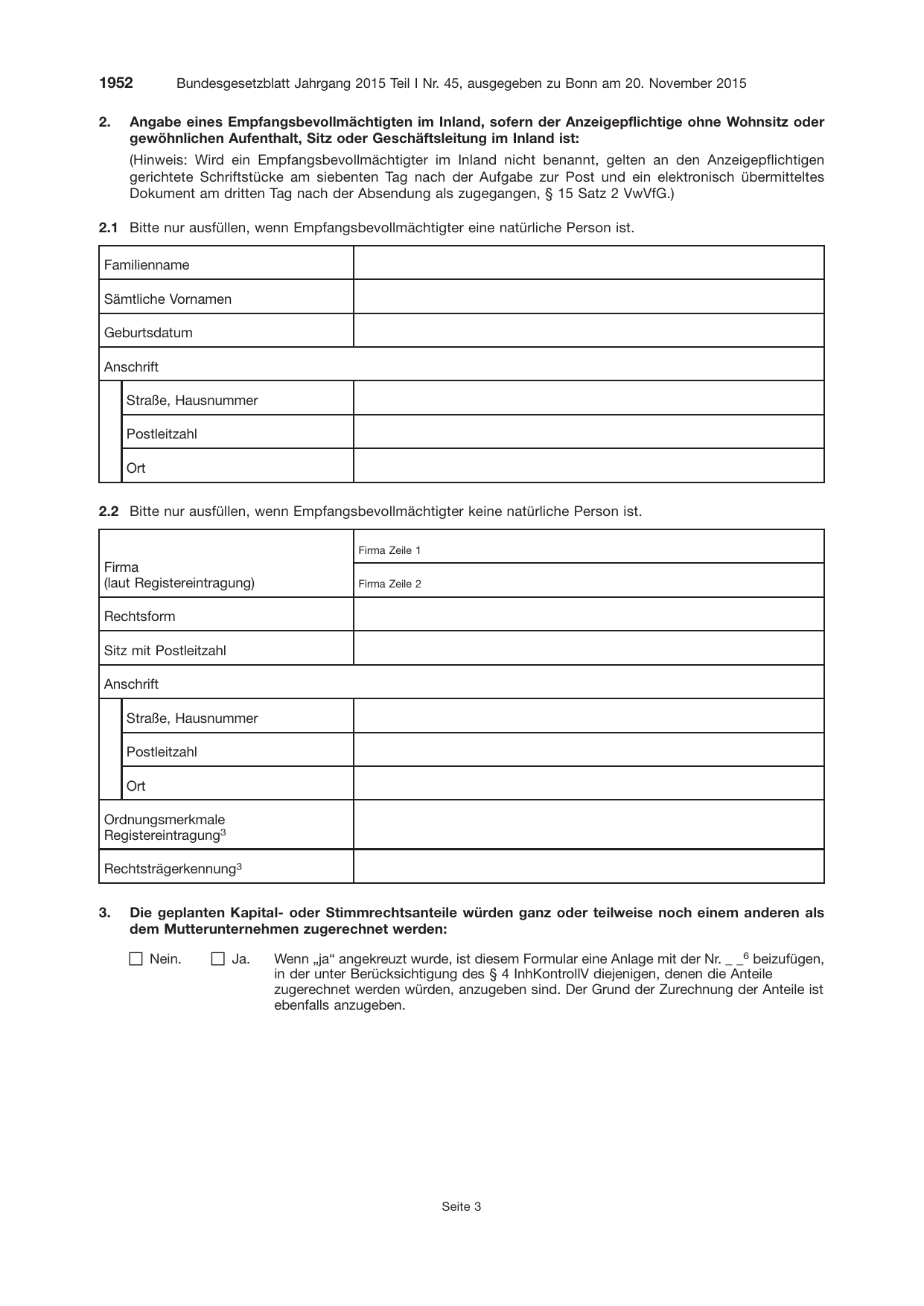 BGBl. 2015, Seite 1952 — Originalseite als Abbildung
