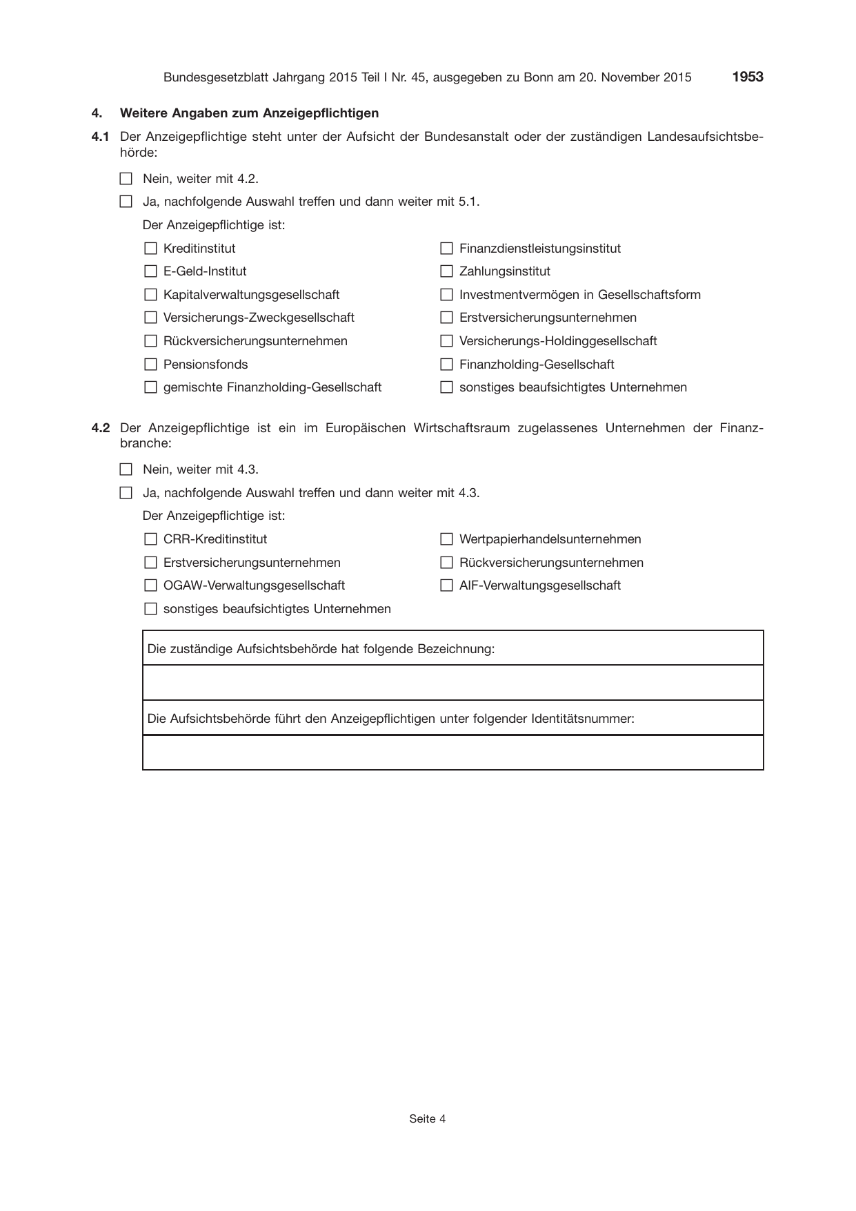 BGBl. 2015, Seite 1953 — Originalseite als Abbildung