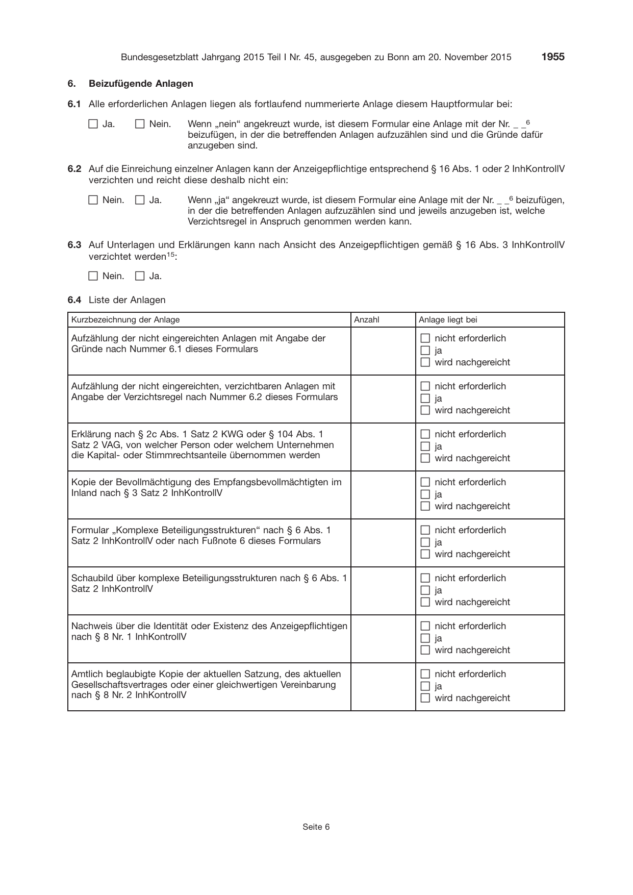 BGBl. 2015, Seite 1955 — Originalseite als Abbildung