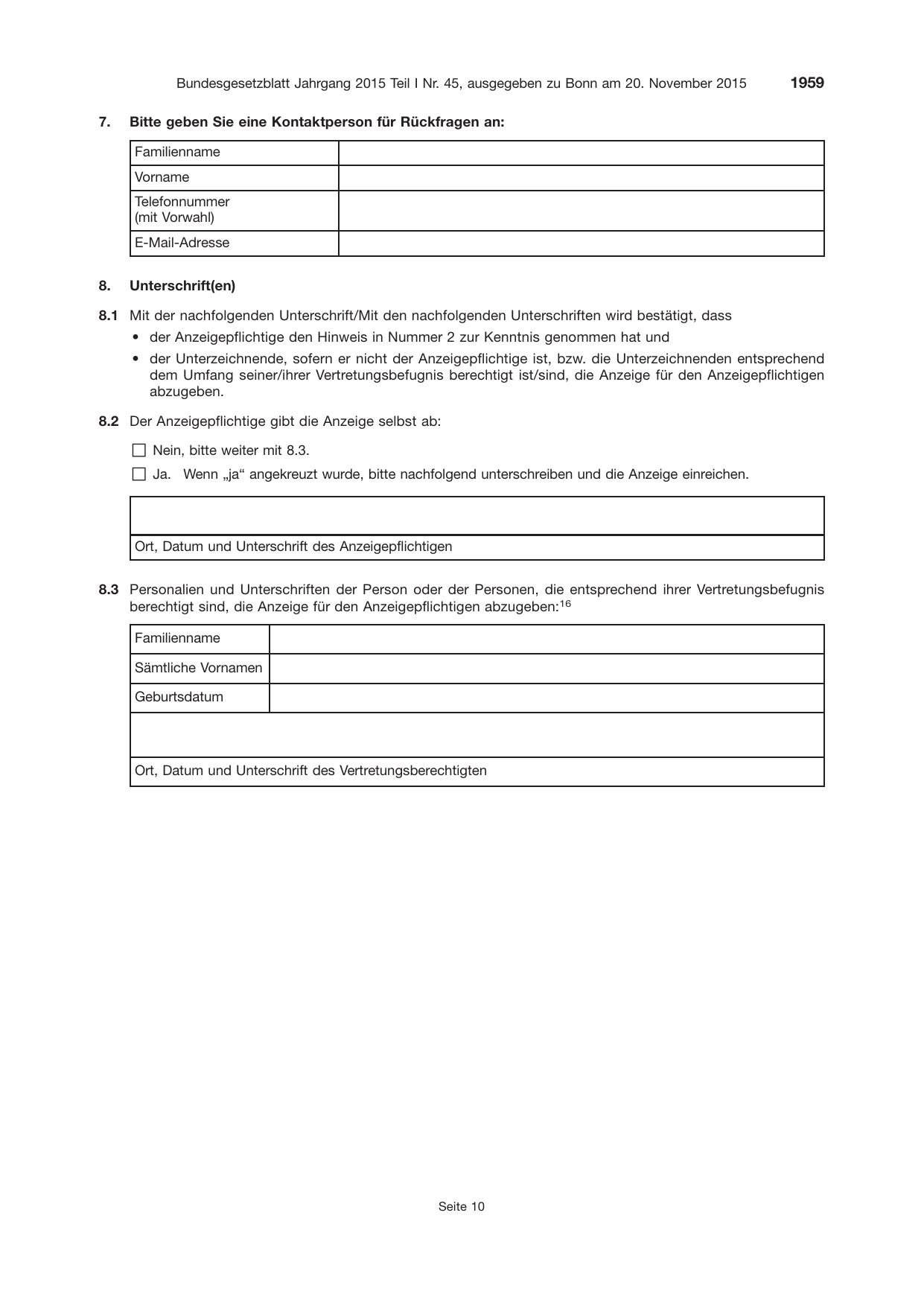 BGBl. 2015, Seite 1959 — Originalseite als Abbildung