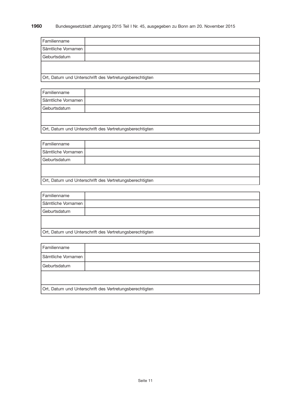 BGBl. 2015, Seite 1960 — Originalseite als Abbildung
