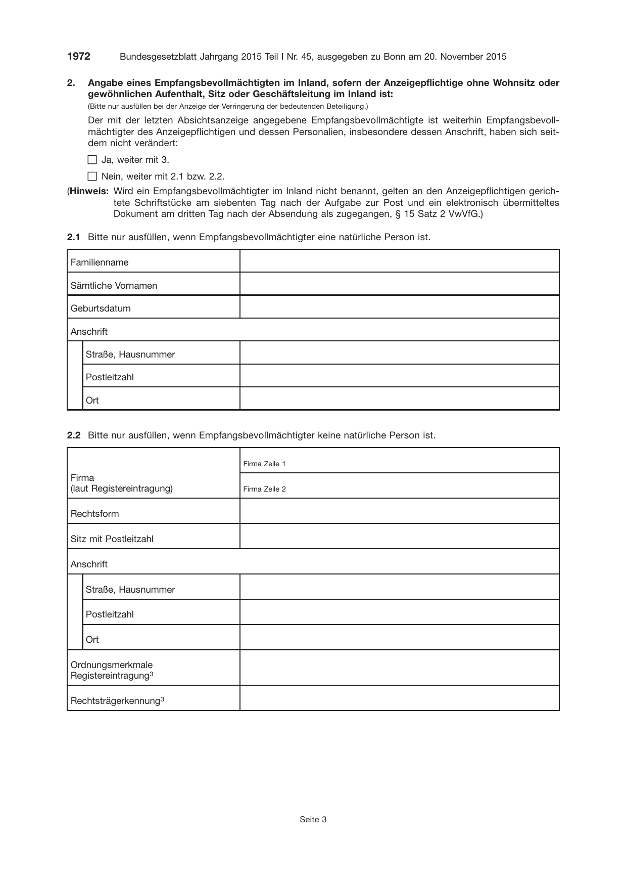 BGBl. 2015, Seite 1972 — Originalseite als Abbildung