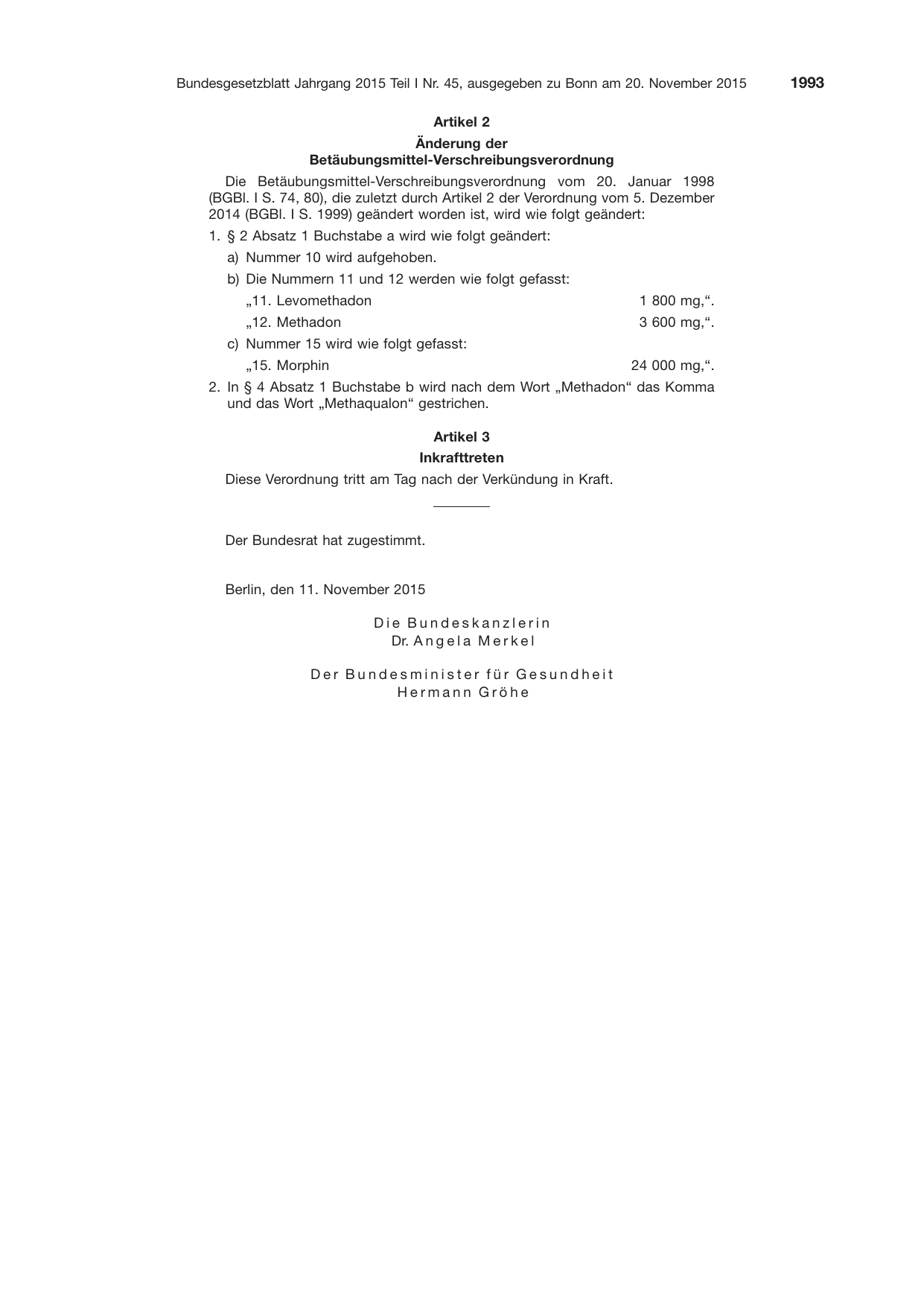 BGBl. 2015, Seite 1993 — Originalseite als Abbildung