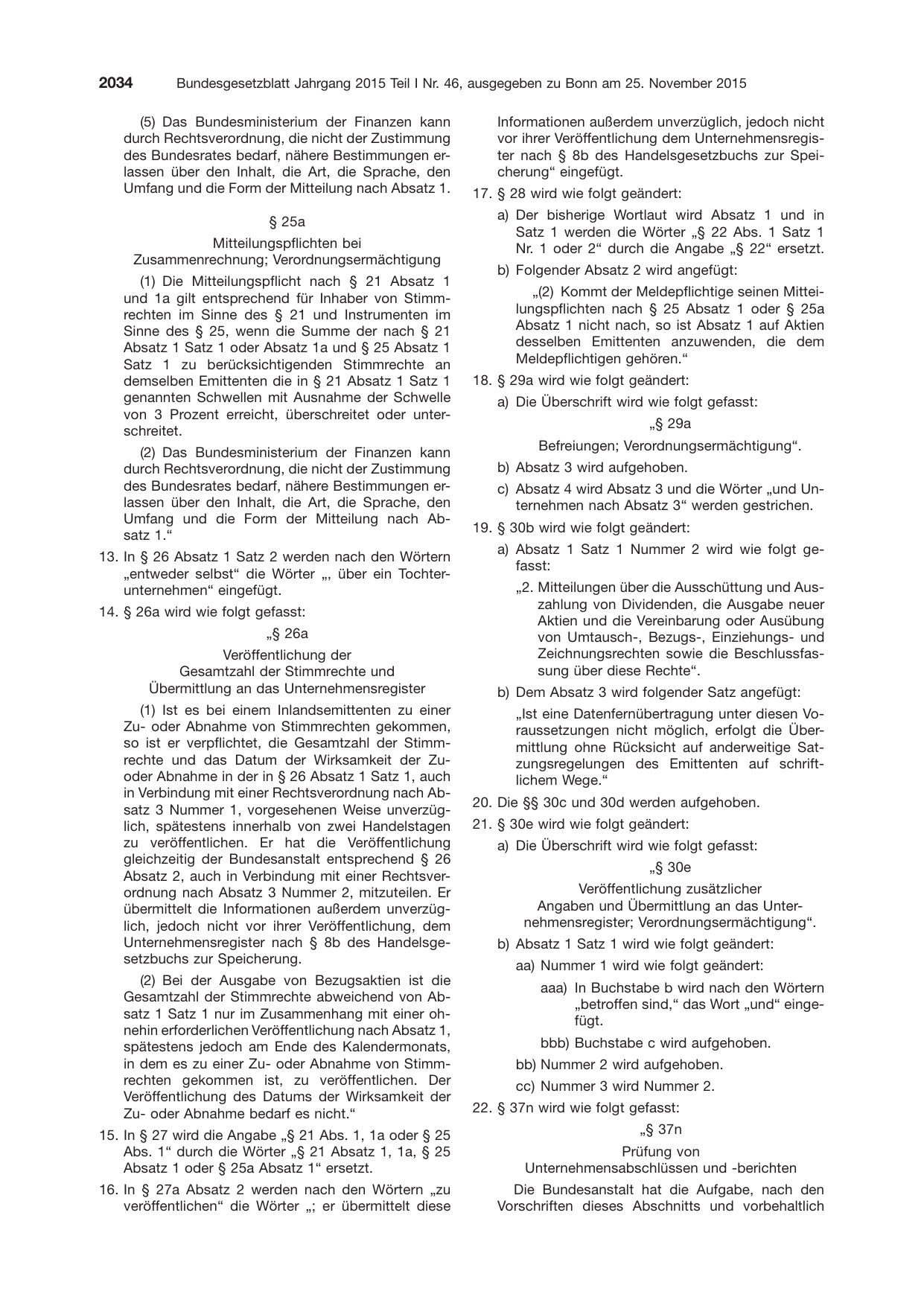 BGBl. 2015, Seite 2034 — Originalseite als Abbildung
