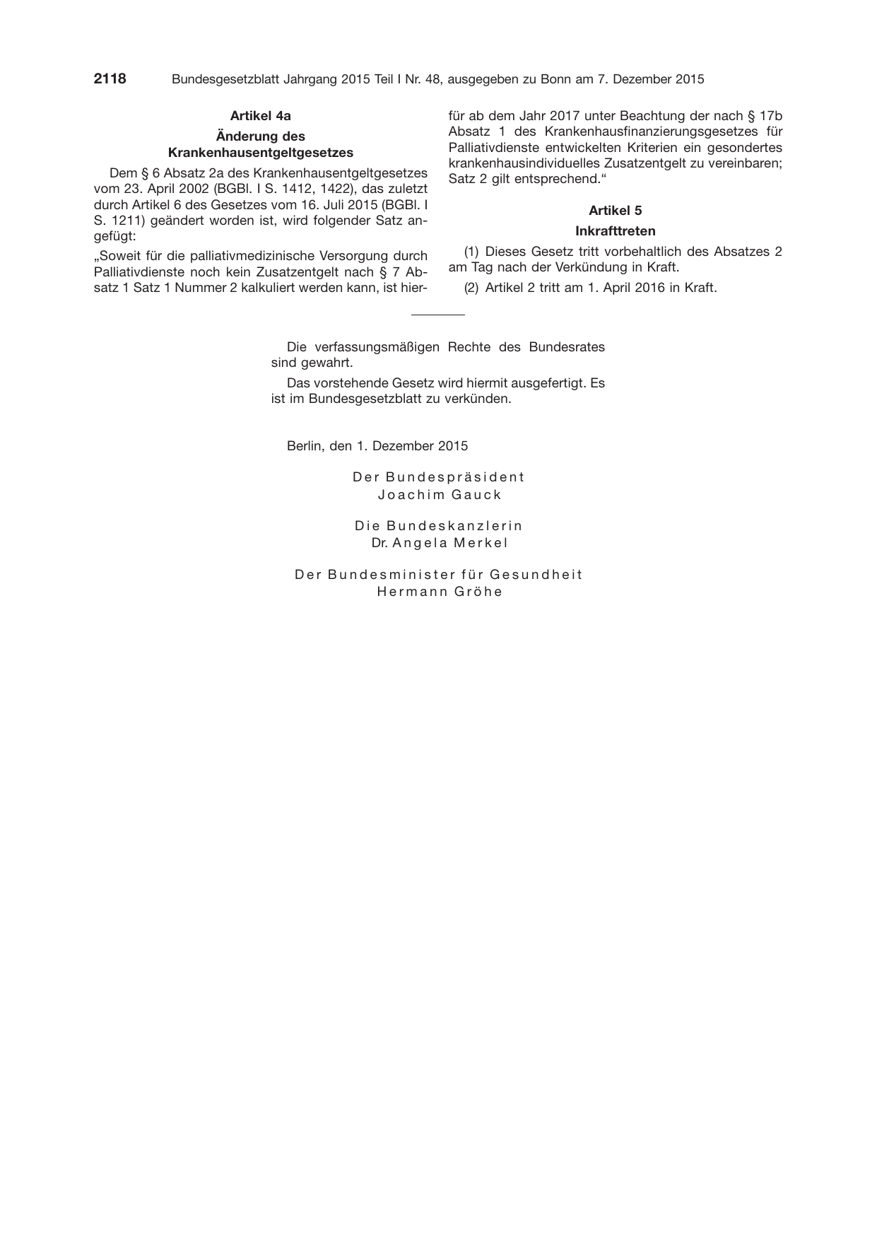 BGBl. 2015, Seite 2118 — Originalseite als Abbildung