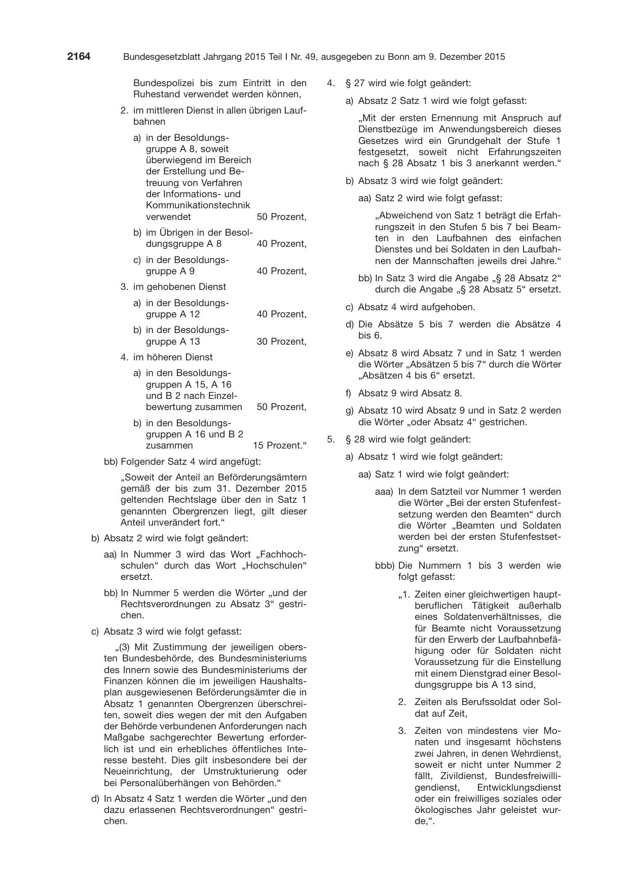 BGBl. 2015, Seite 2164 — Originalseite als Abbildung