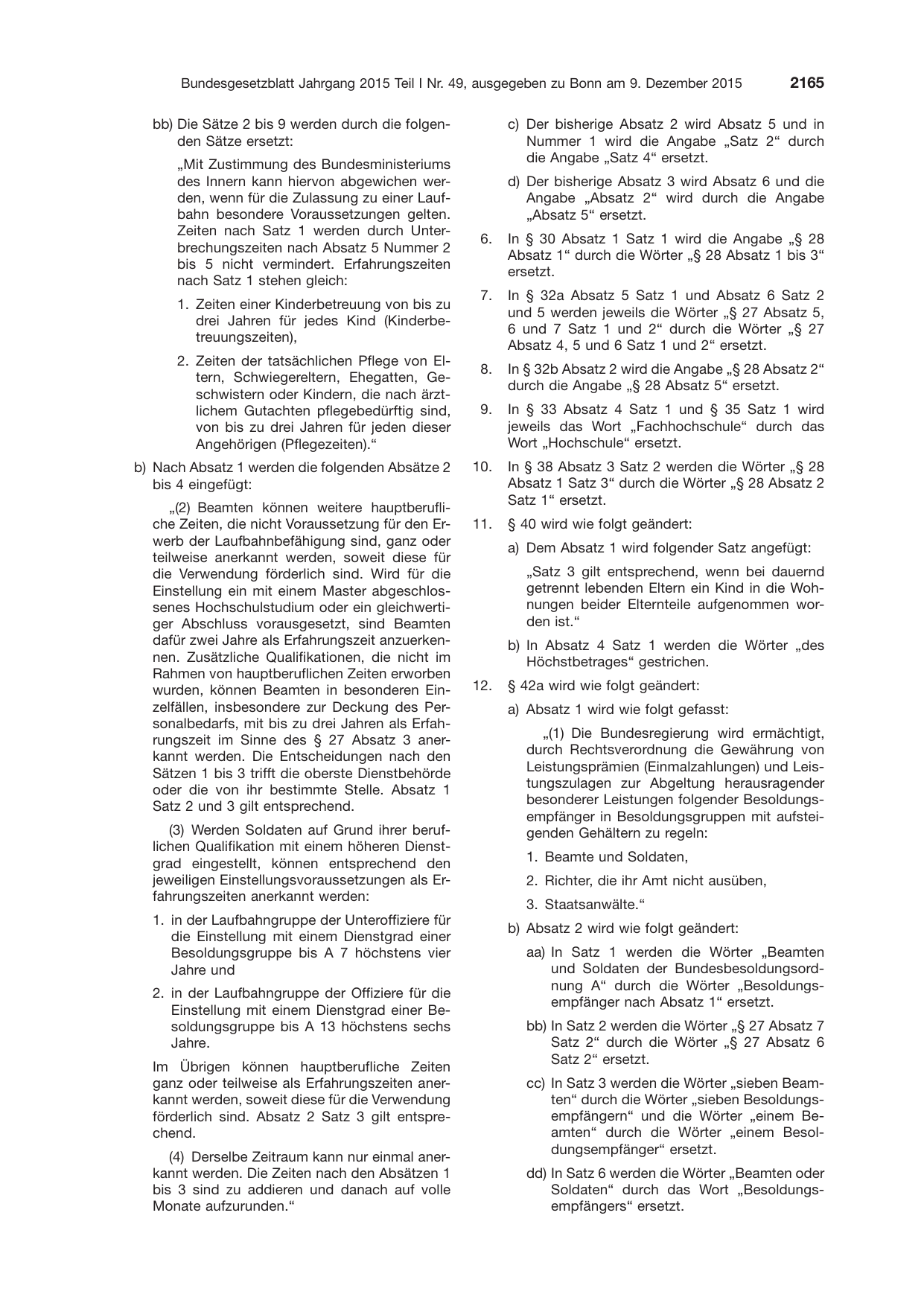 BGBl. 2015, Seite 2165 — Originalseite als Abbildung