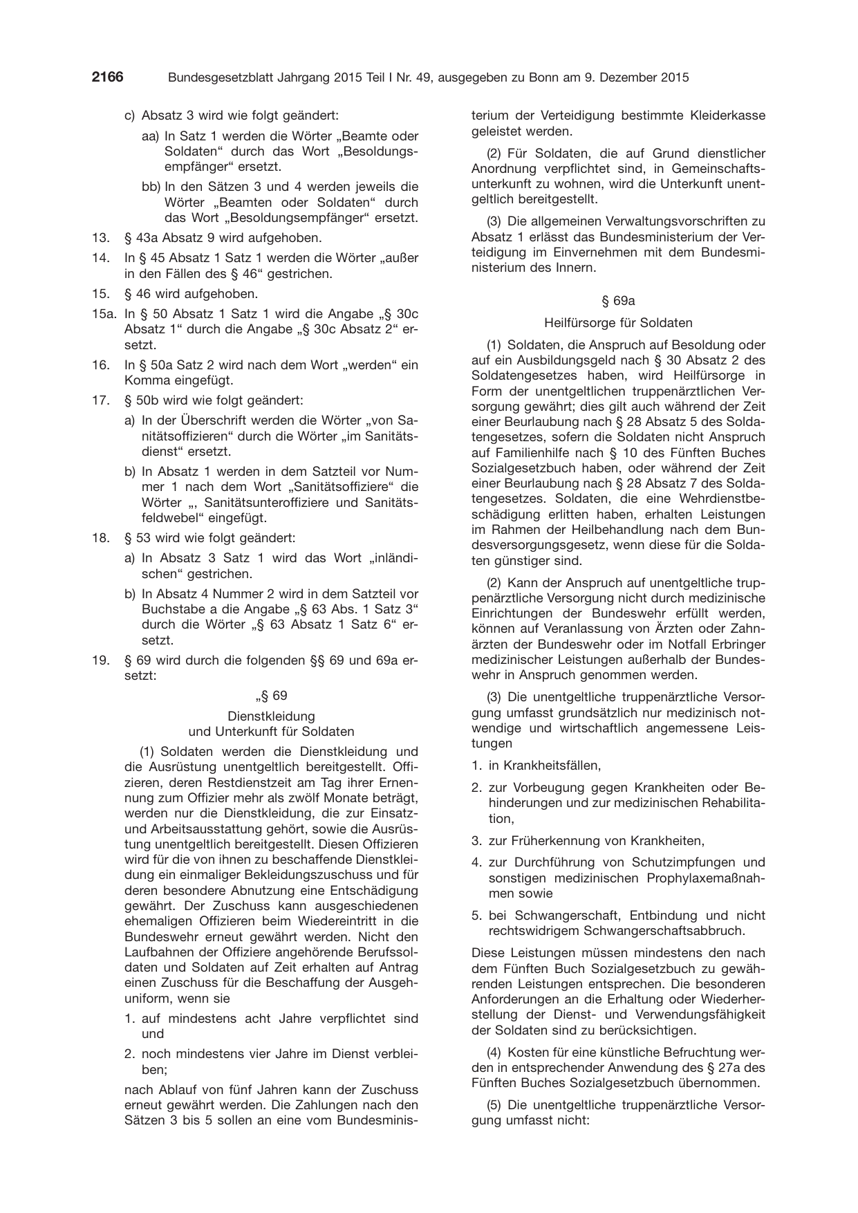 BGBl. 2015, Seite 2166 — Originalseite als Abbildung