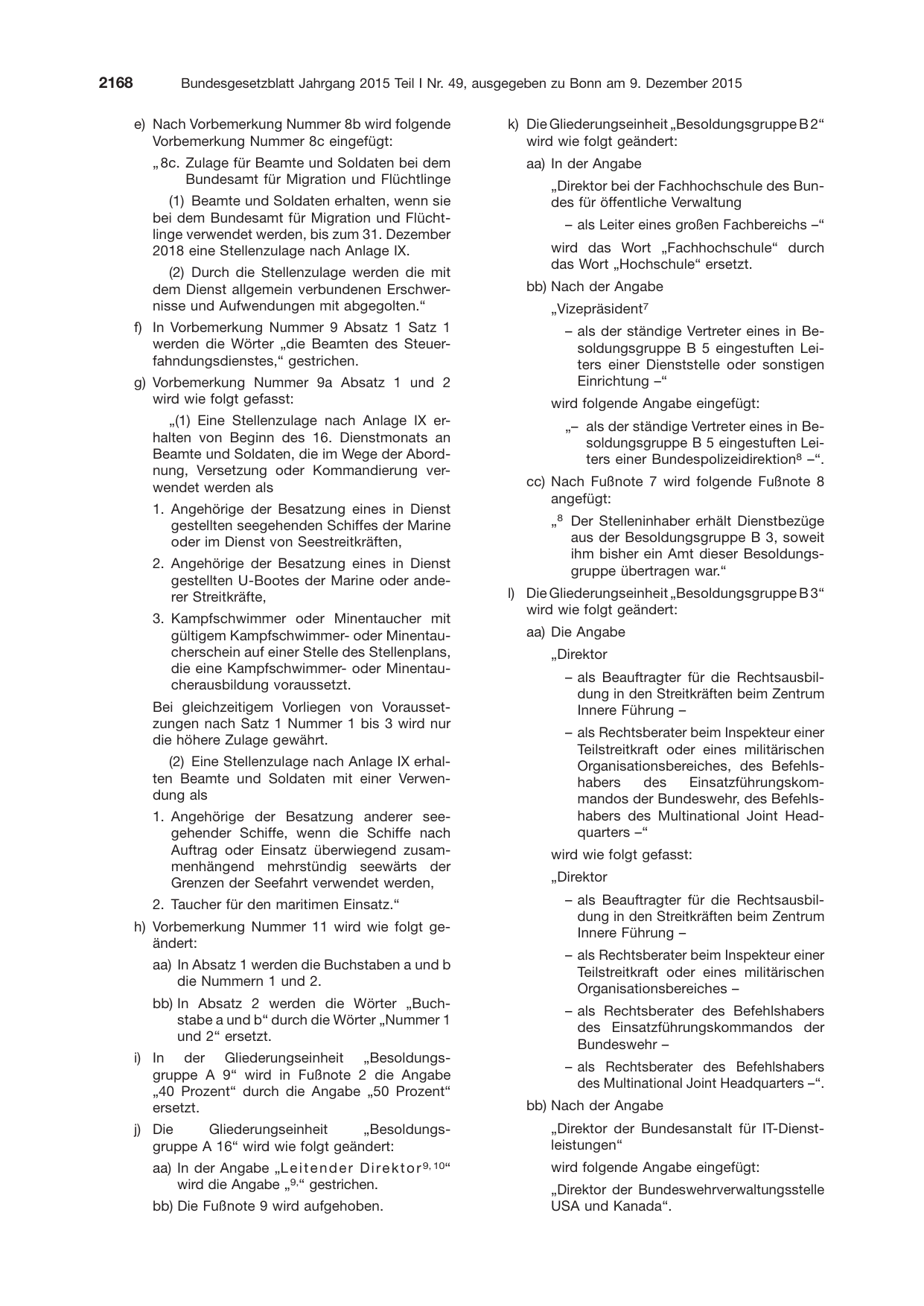 BGBl. 2015, Seite 2168 — Originalseite als Abbildung