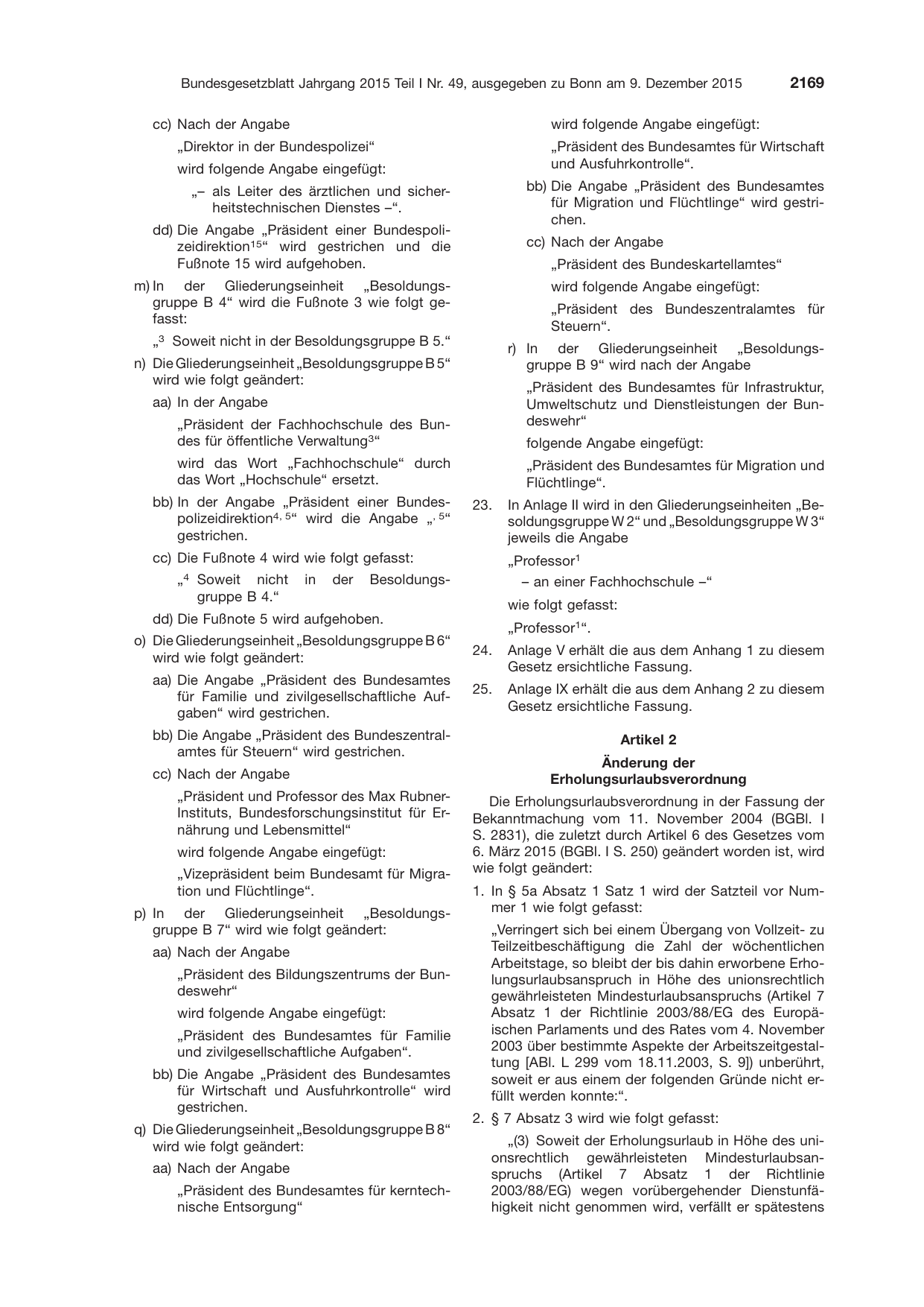 BGBl. 2015, Seite 2169 — Originalseite als Abbildung