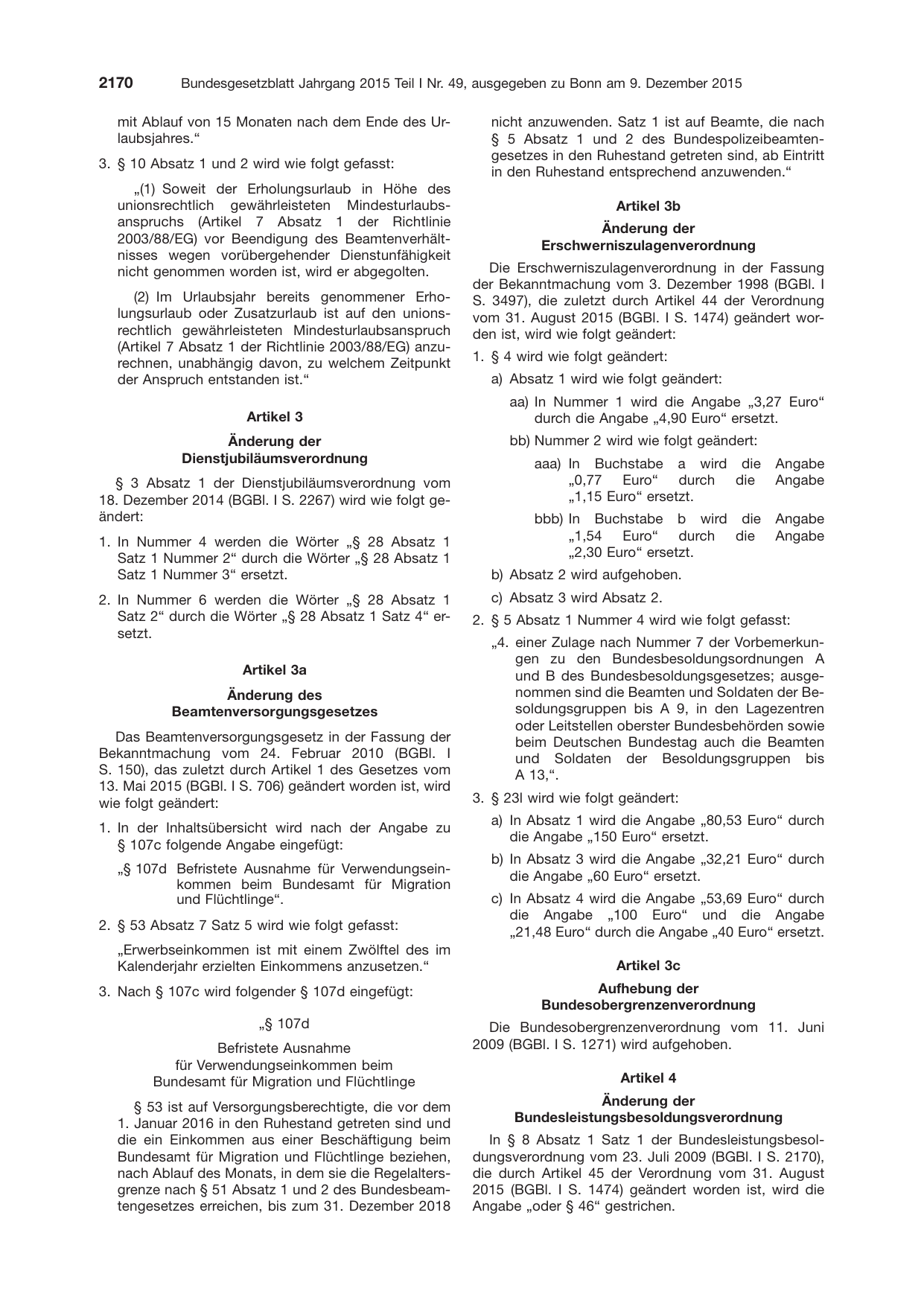 BGBl. 2015, Seite 2170 — Originalseite als Abbildung