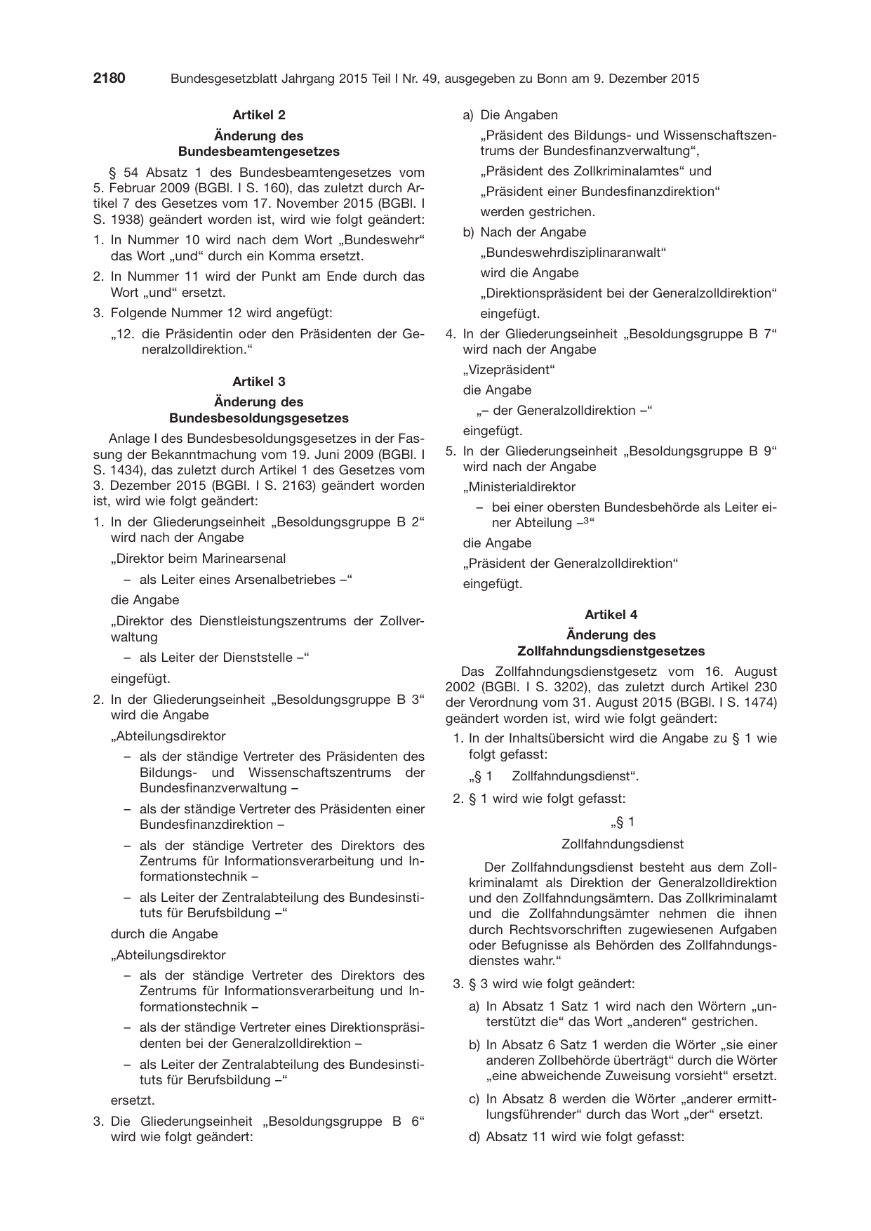 BGBl. 2015, Seite 2180 — Originalseite als Abbildung
