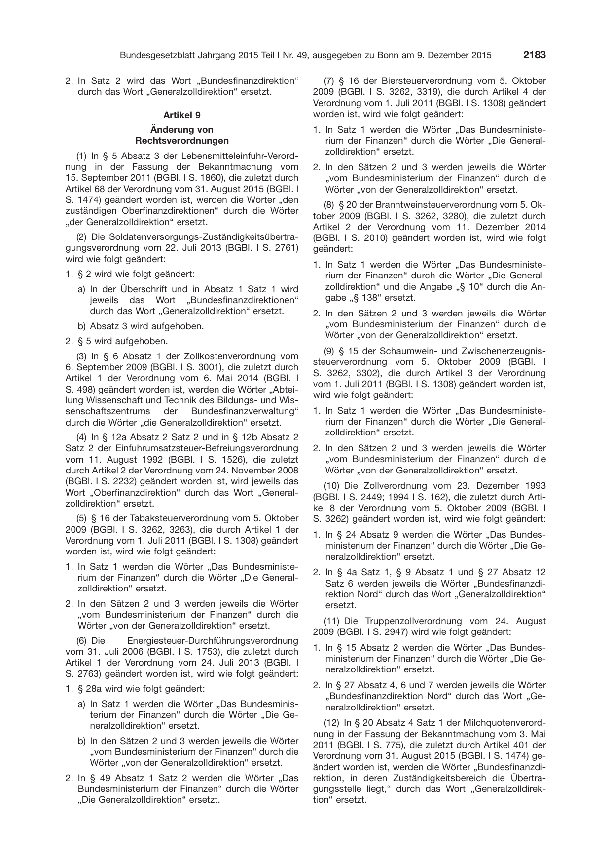 BGBl. 2015, Seite 2183 — Originalseite als Abbildung