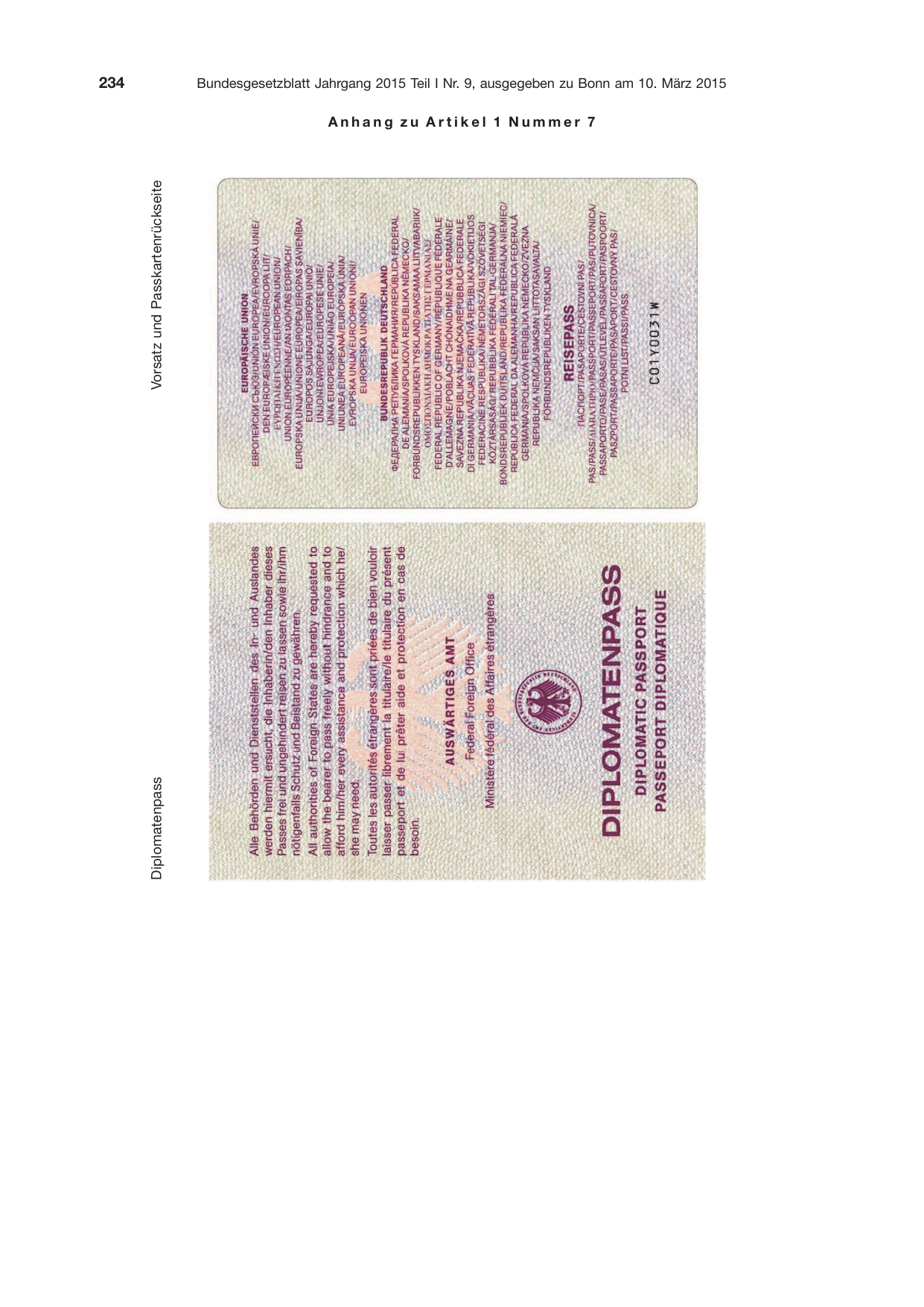 BGBl. 2015, Seite 234 — Originalseite als Abbildung