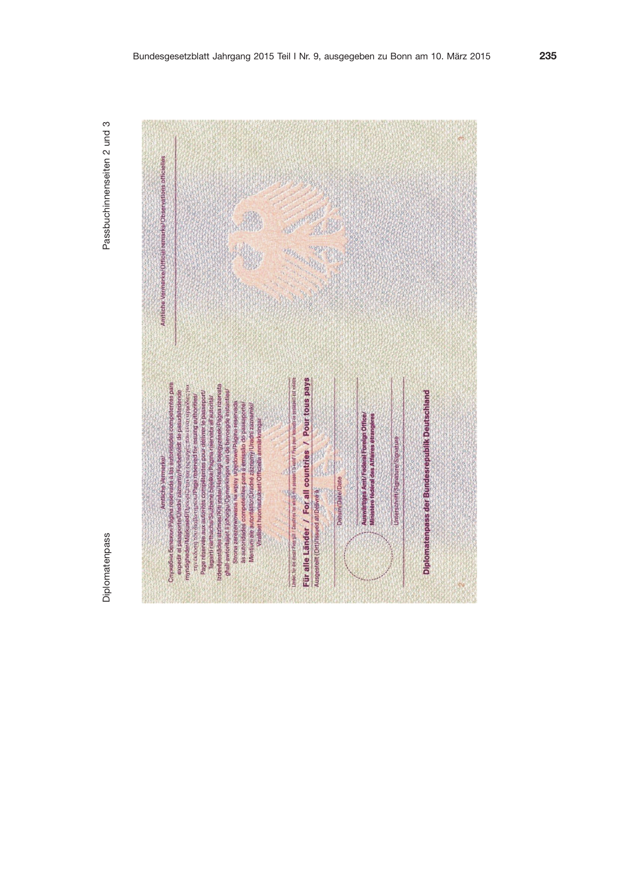 BGBl. 2015, Seite 235 — Originalseite als Abbildung