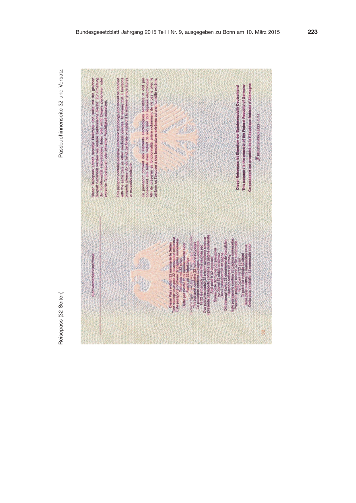 BGBl. 2015, Seite 223 — Originalseite als Abbildung