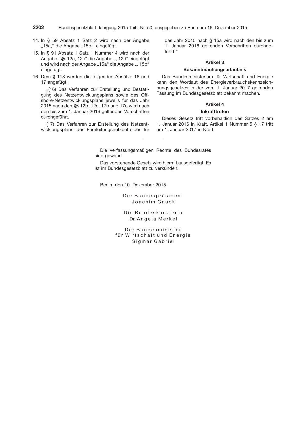 BGBl. 2015, Seite 2202 — Originalseite als Abbildung
