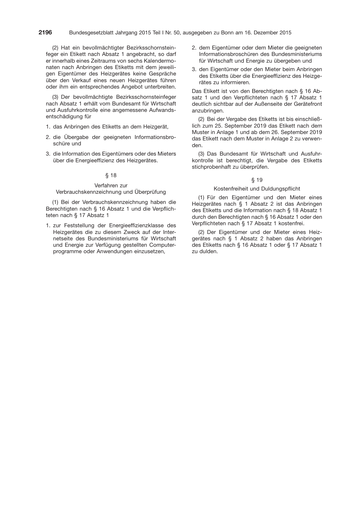 BGBl. 2015, Seite 2196 — Originalseite als Abbildung