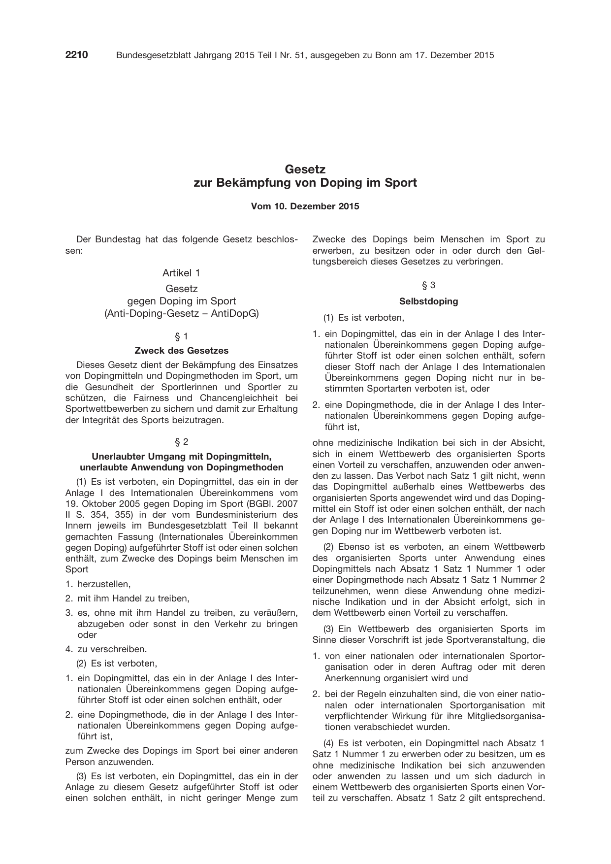 BGBl. 2015, Seite 2210 — Originalseite als Abbildung