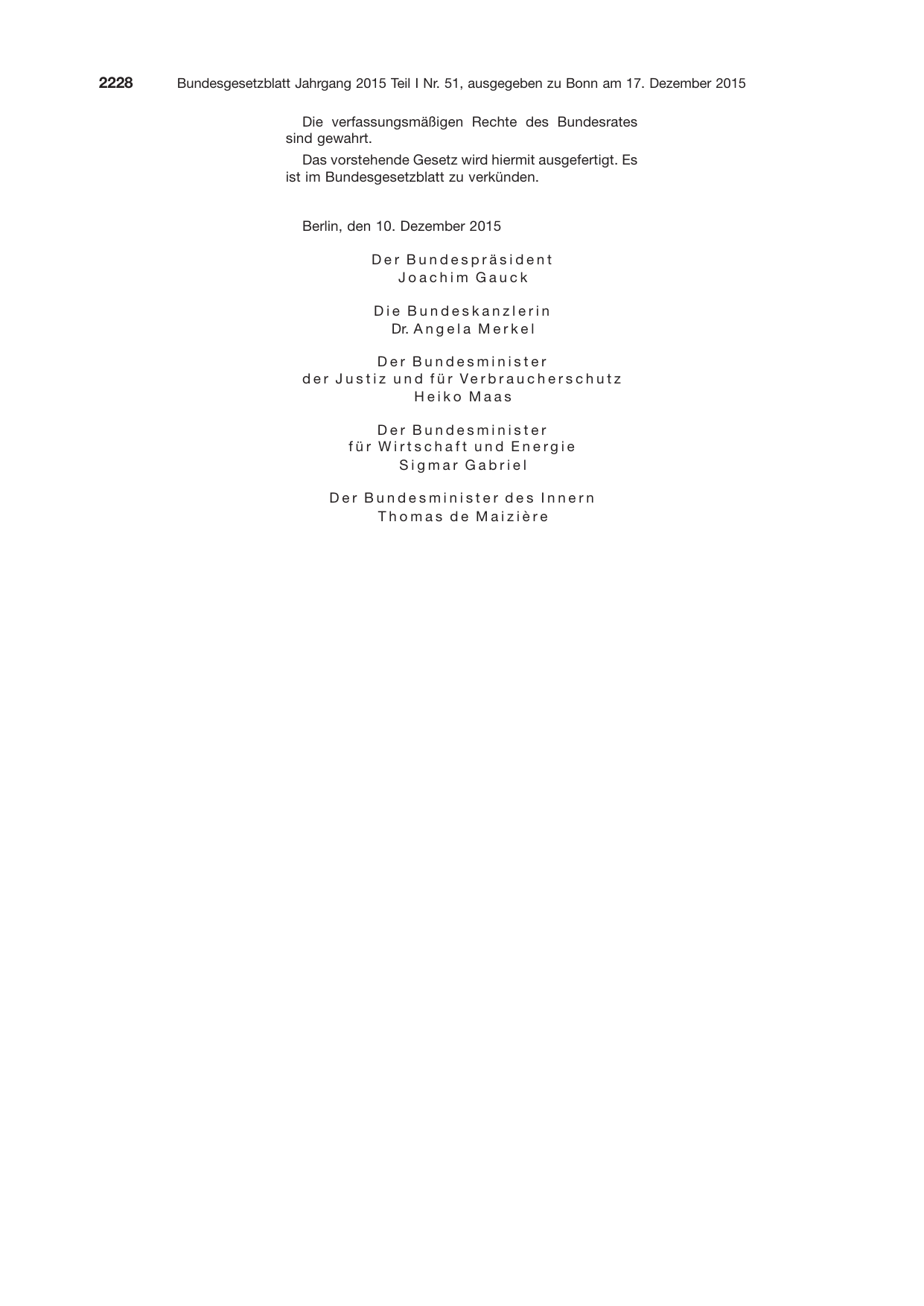 BGBl. 2015, Seite 2228 — Originalseite als Abbildung
