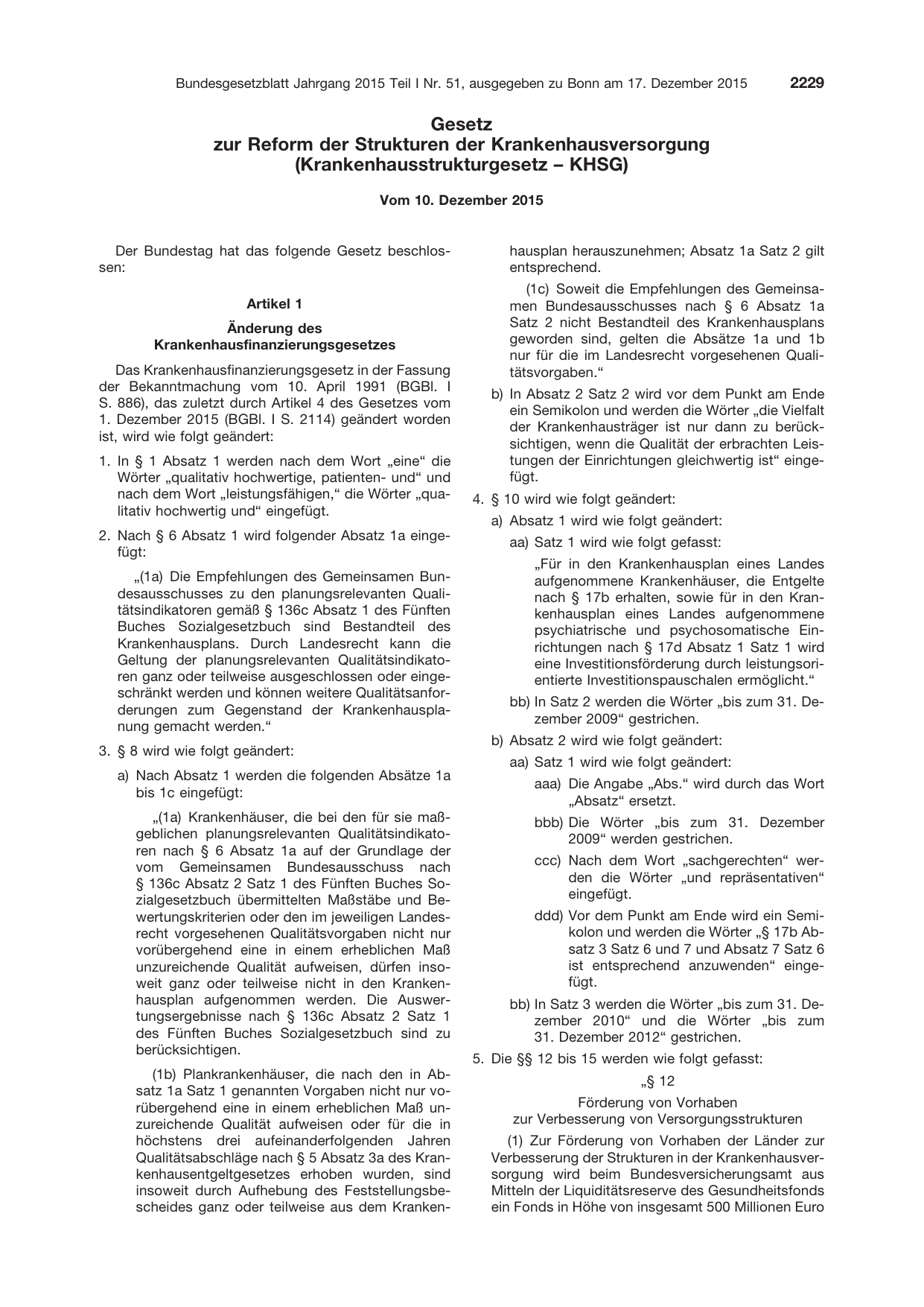 BGBl. 2015, Seite 2229 — Originalseite als Abbildung