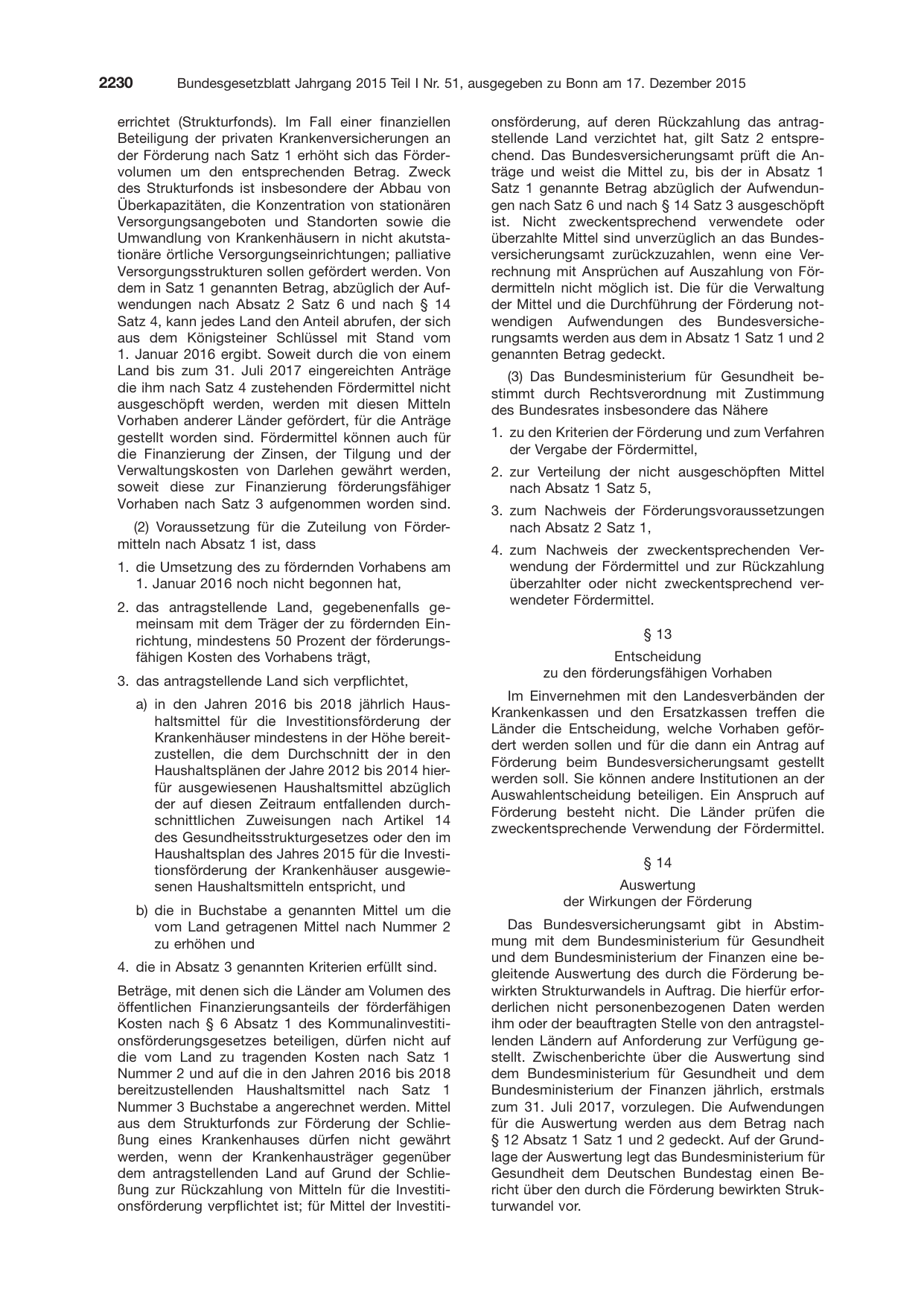 BGBl. 2015, Seite 2230 — Originalseite als Abbildung