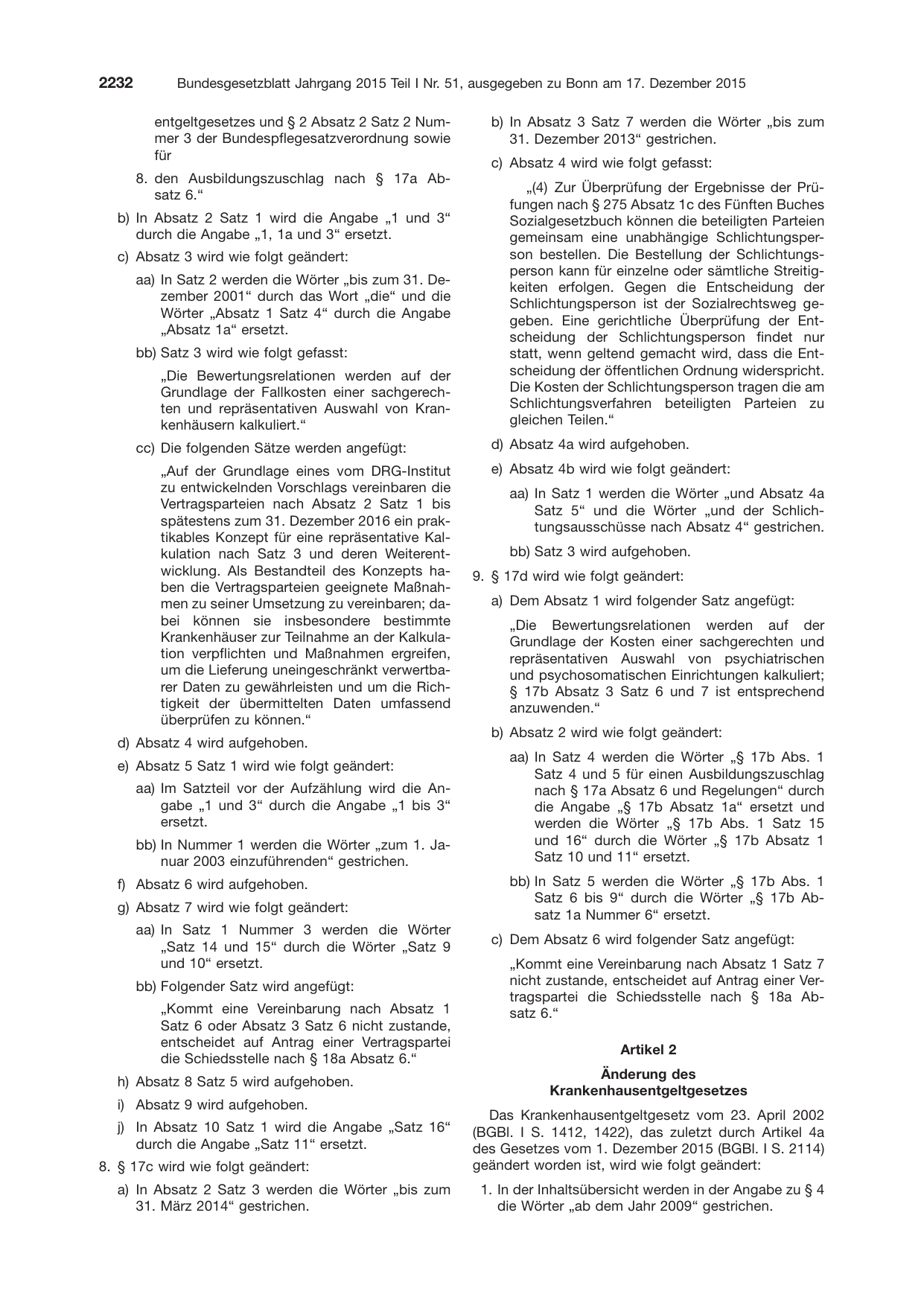 BGBl. 2015, Seite 2232 — Originalseite als Abbildung