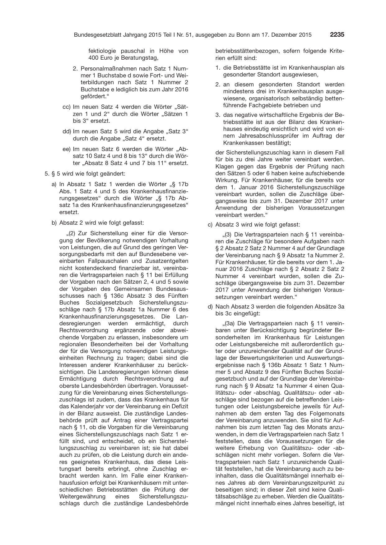 BGBl. 2015, Seite 2235 — Originalseite als Abbildung