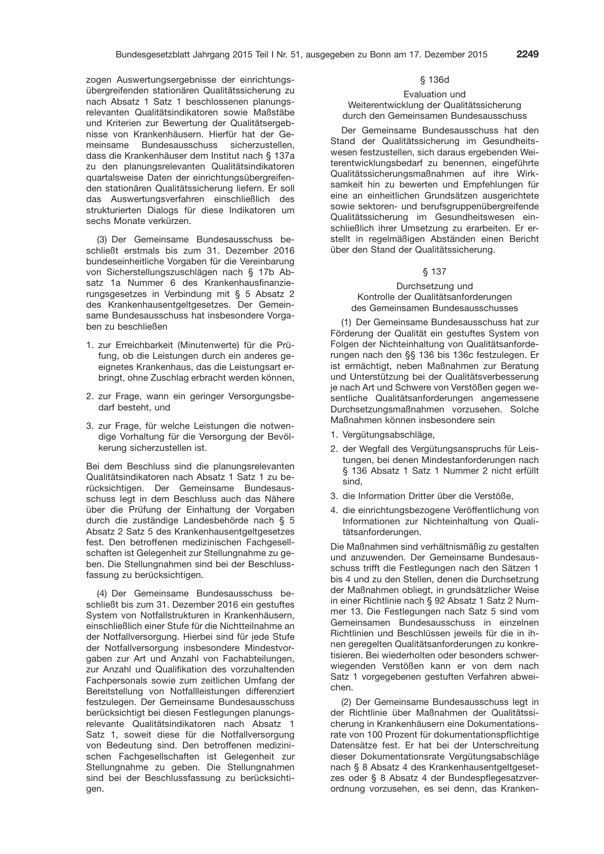 BGBl. 2015, Seite 2249 — Originalseite als Abbildung