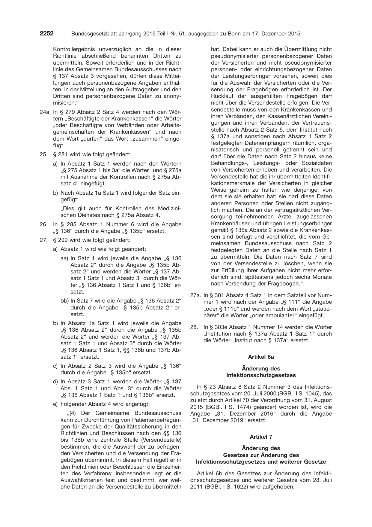 BGBl. 2015, Seite 2252 — Originalseite als Abbildung