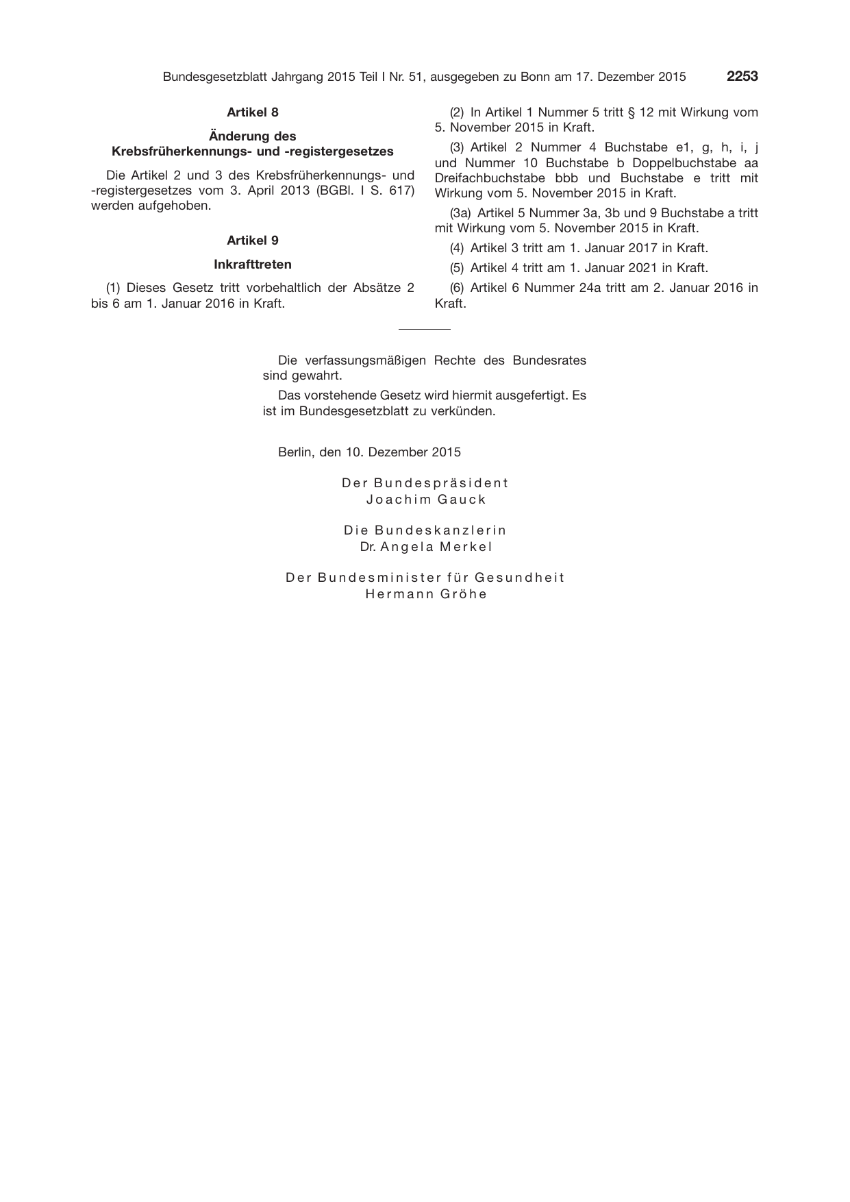 BGBl. 2015, Seite 2253 — Originalseite als Abbildung