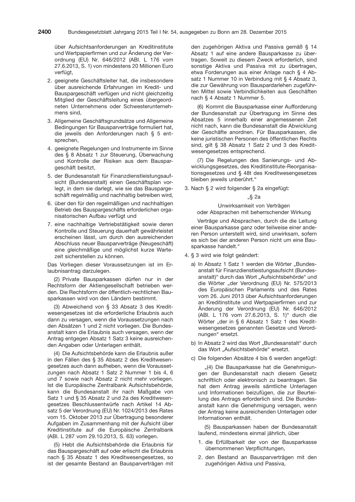 BGBl. 2015, Seite 2400 — Originalseite als Abbildung