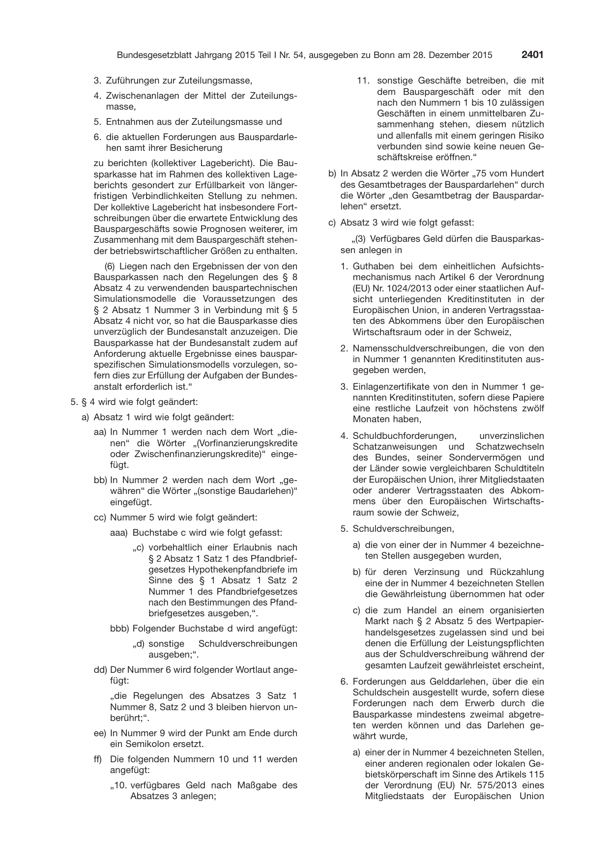 BGBl. 2015, Seite 2401 — Originalseite als Abbildung