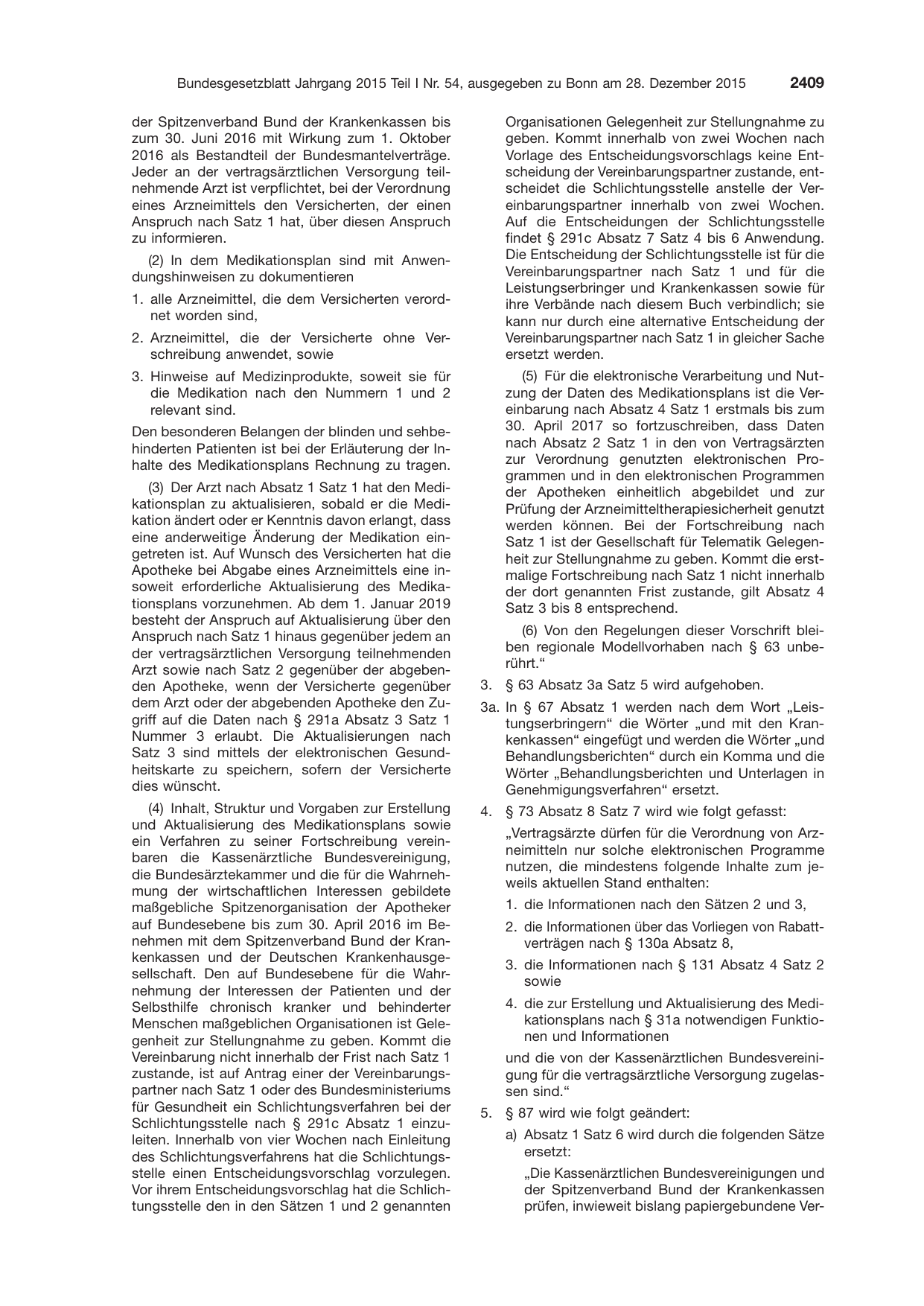 BGBl. 2015, Seite 2409 — Originalseite als Abbildung