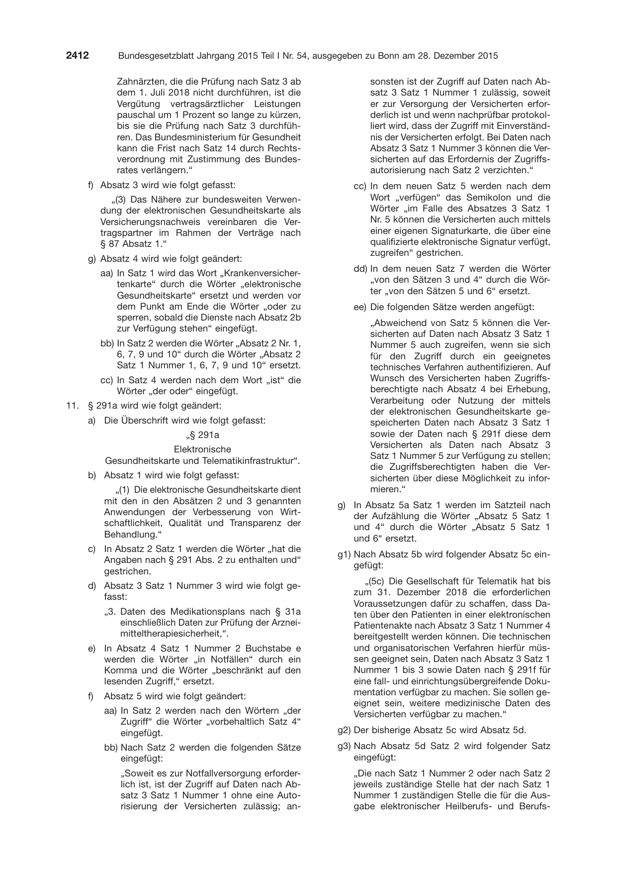 BGBl. 2015, Seite 2412 — Originalseite als Abbildung