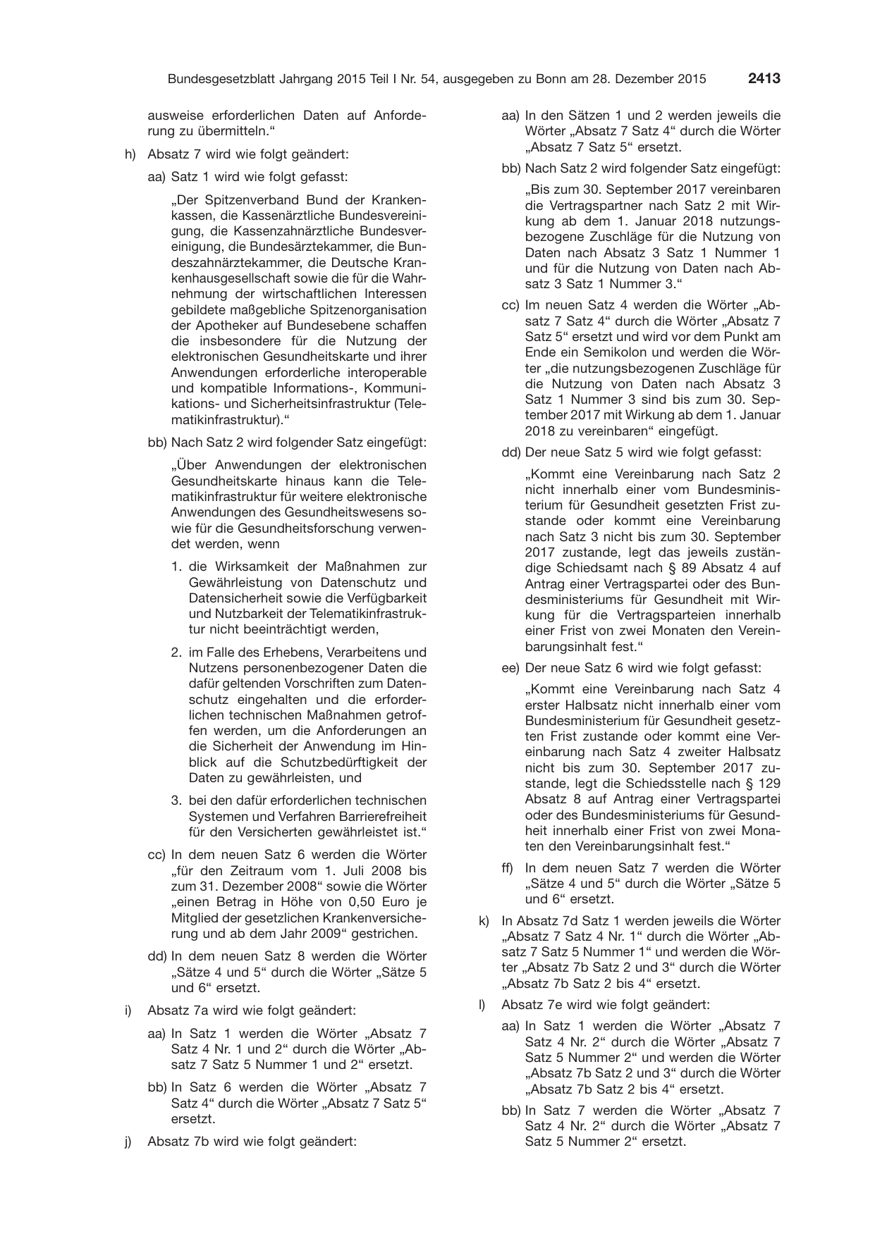 BGBl. 2015, Seite 2413 — Originalseite als Abbildung
