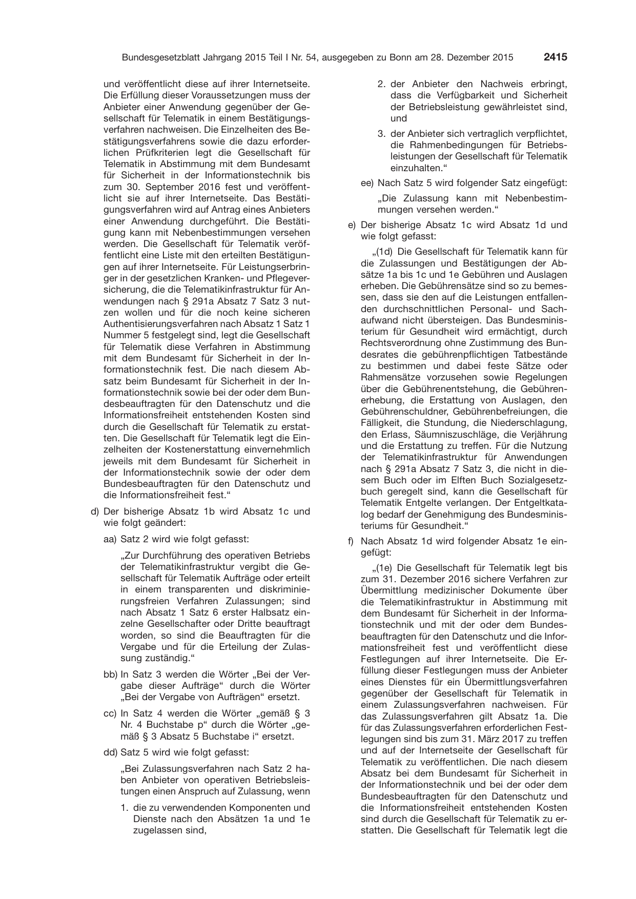 BGBl. 2015, Seite 2415 — Originalseite als Abbildung