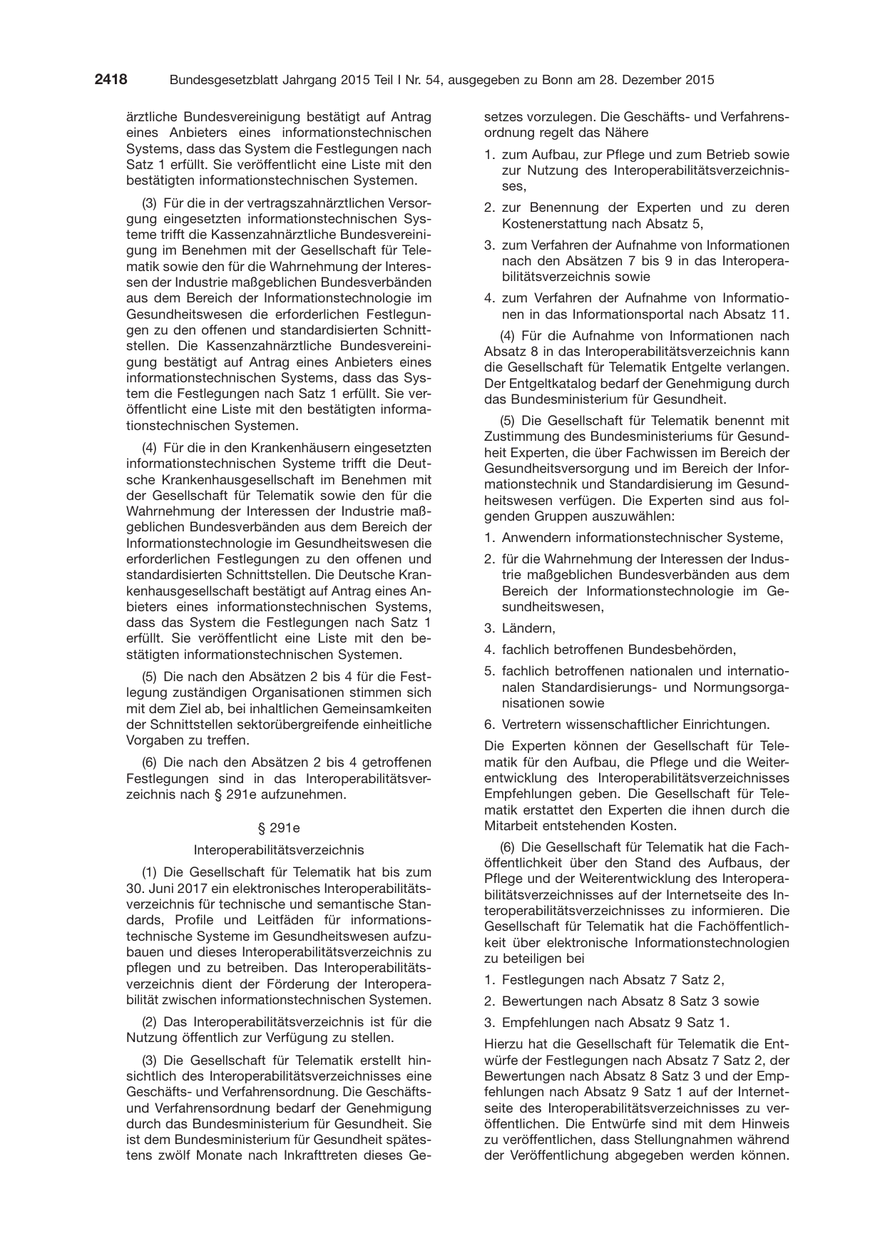 BGBl. 2015, Seite 2418 — Originalseite als Abbildung