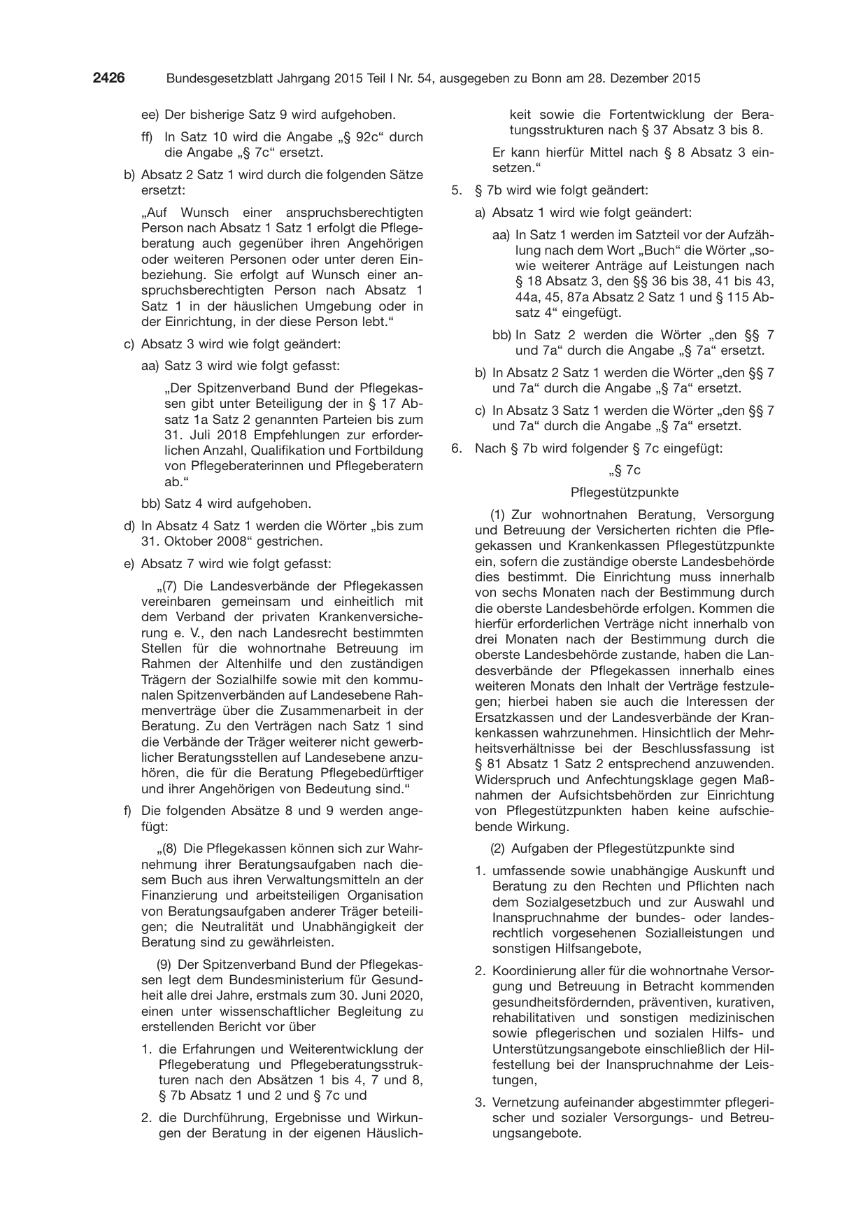 BGBl. 2015, Seite 2426 — Originalseite als Abbildung