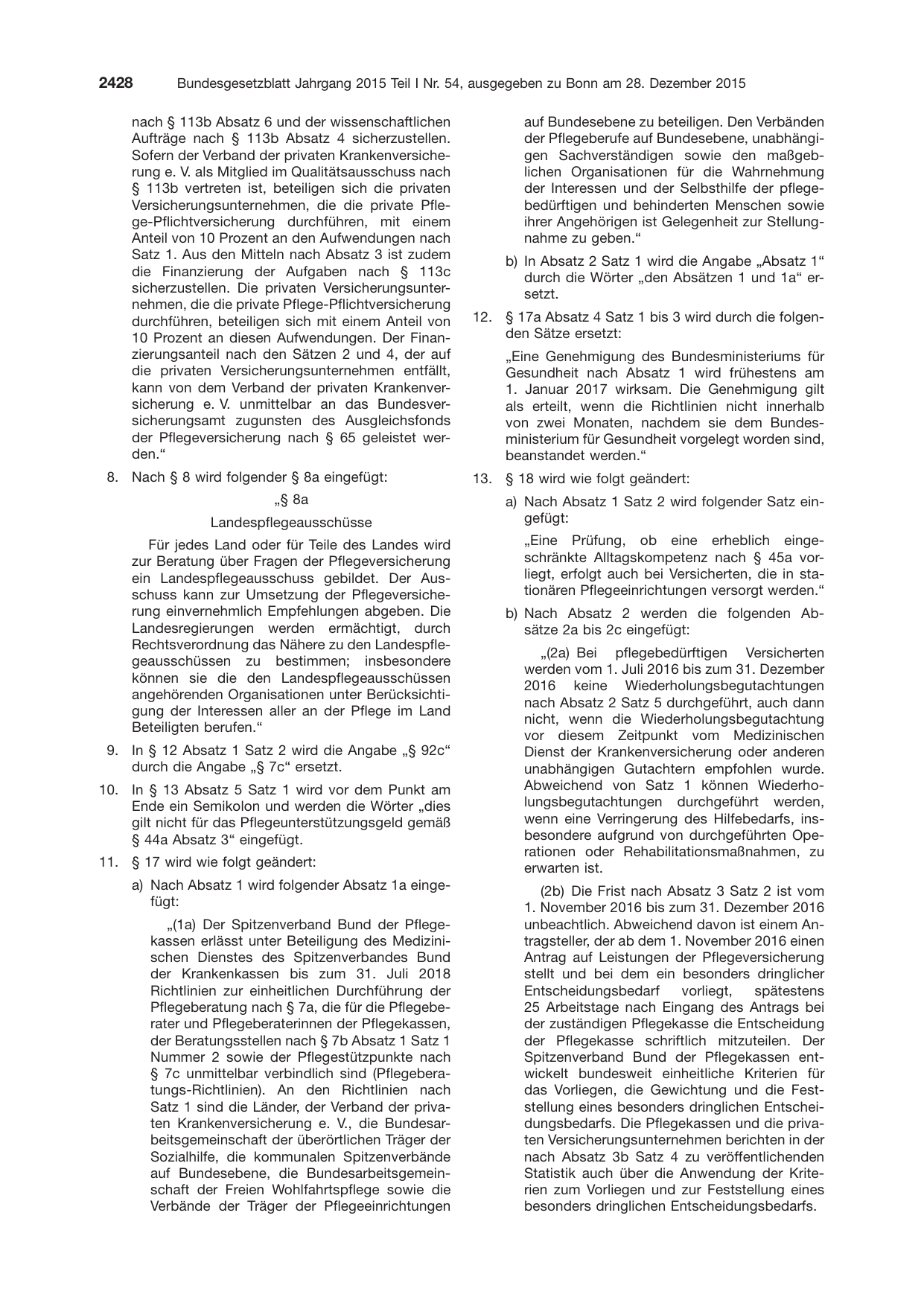 BGBl. 2015, Seite 2428 — Originalseite als Abbildung