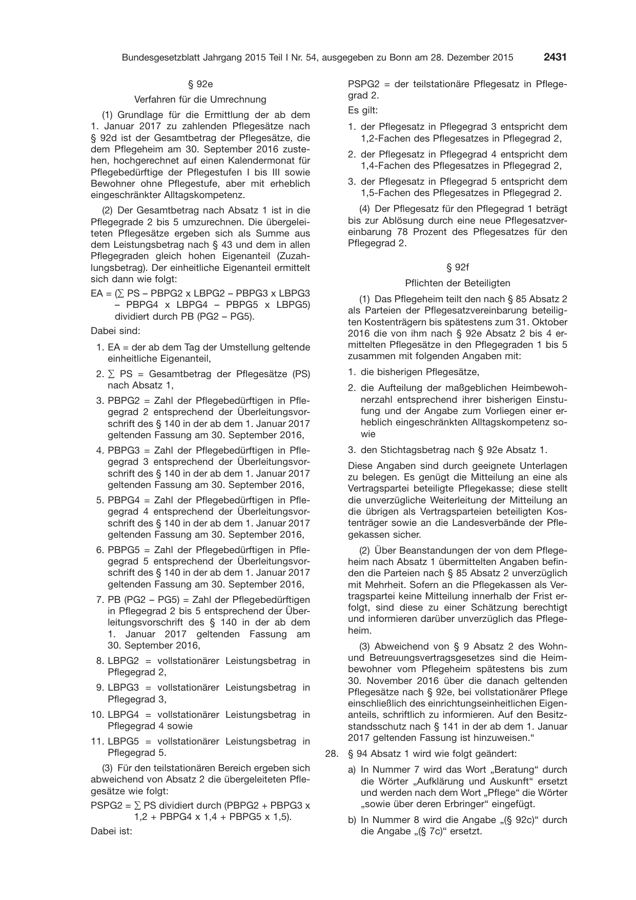 BGBl. 2015, Seite 2431 — Originalseite als Abbildung