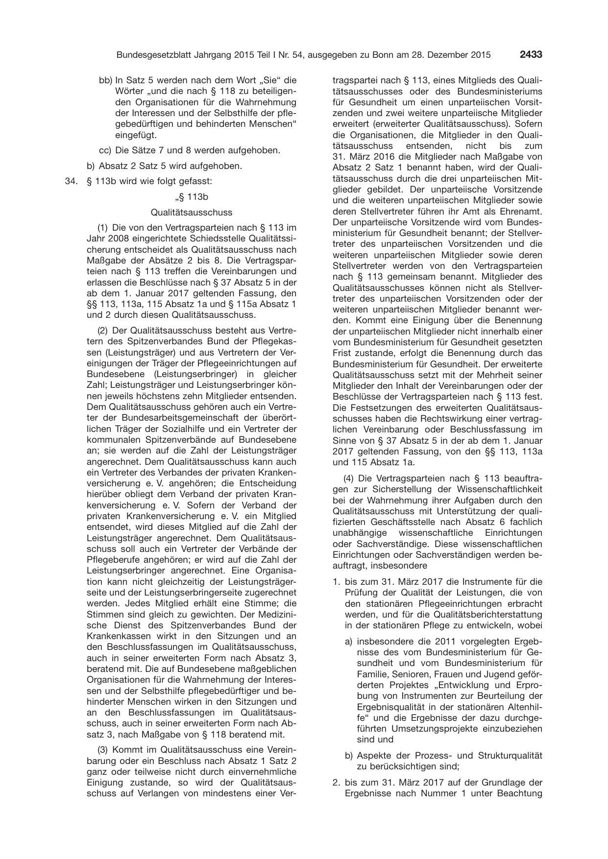 BGBl. 2015, Seite 2433 — Originalseite als Abbildung