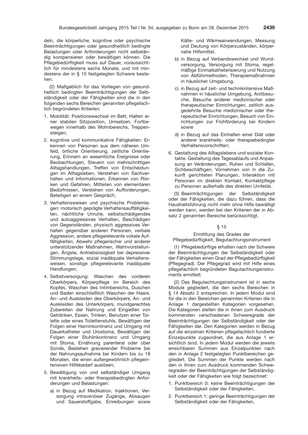 BGBl. 2015, Seite 2439 — Originalseite als Abbildung