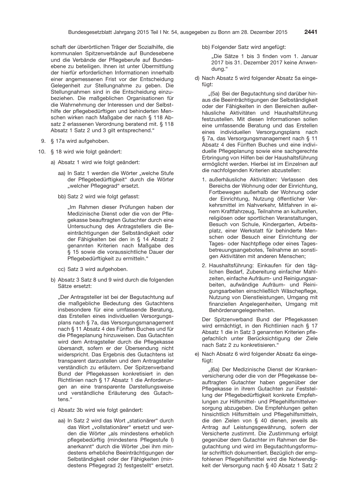 BGBl. 2015, Seite 2441 — Originalseite als Abbildung
