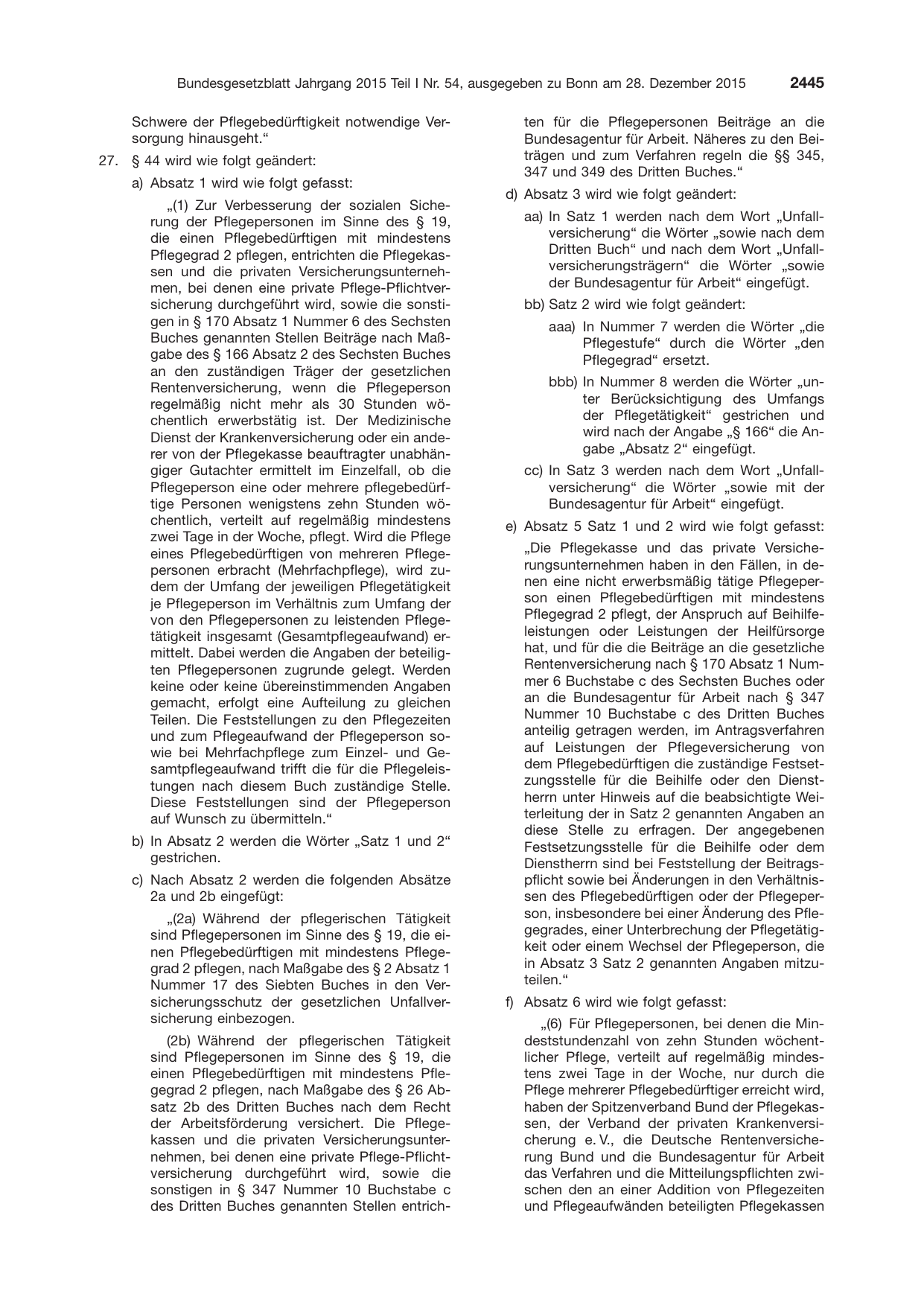 BGBl. 2015, Seite 2445 — Originalseite als Abbildung